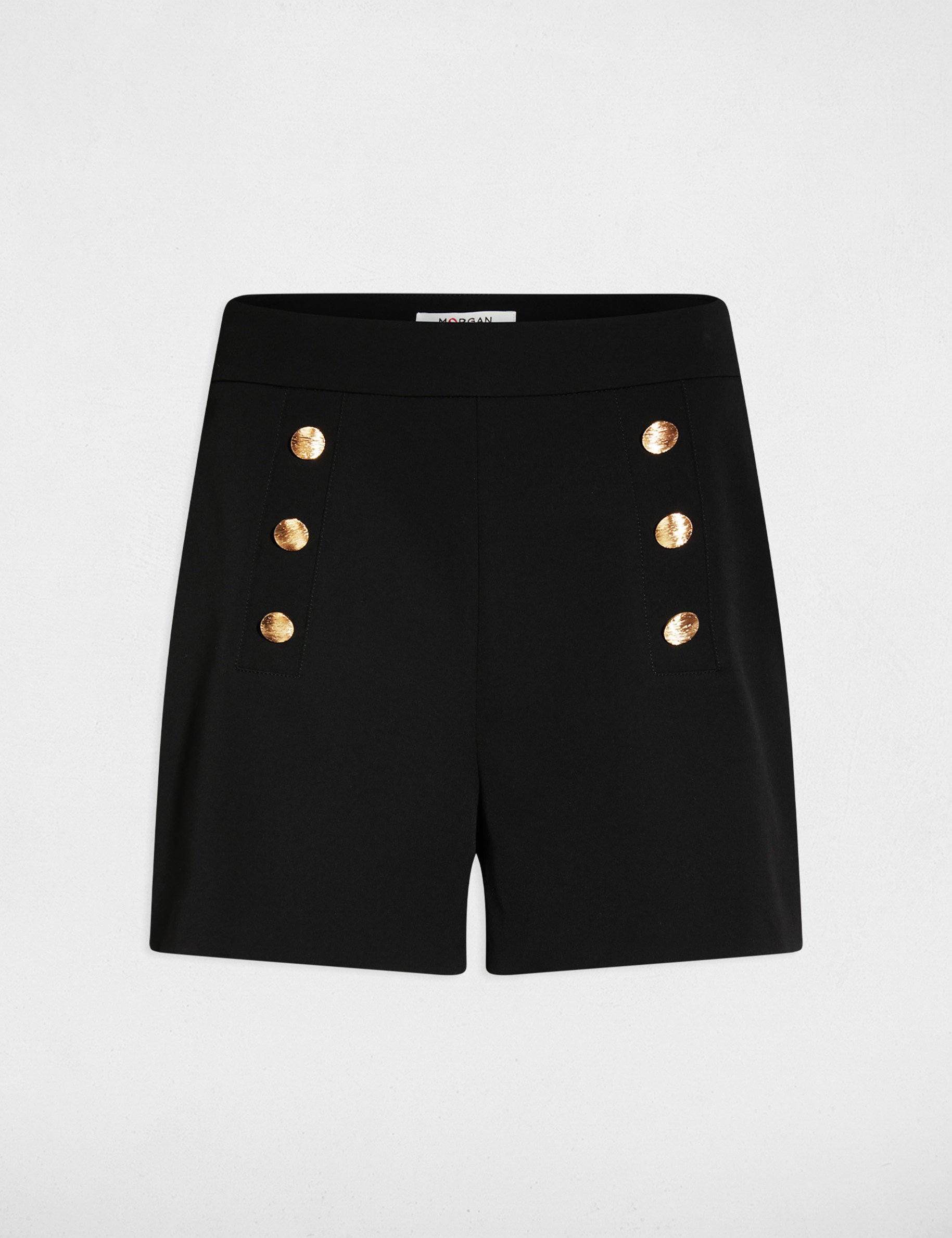 High-waisted shorts black women