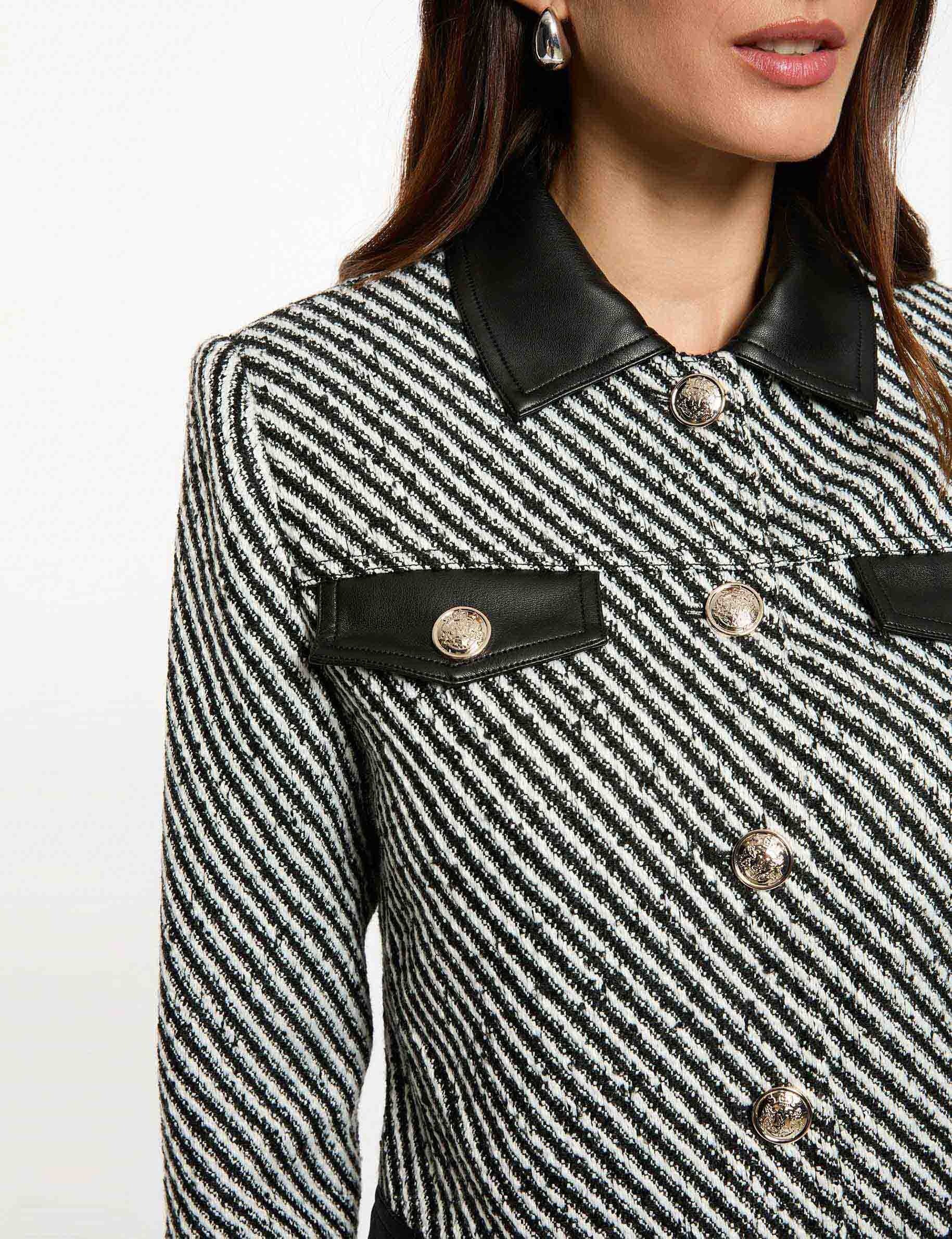 Fitted tweed jacket black women
