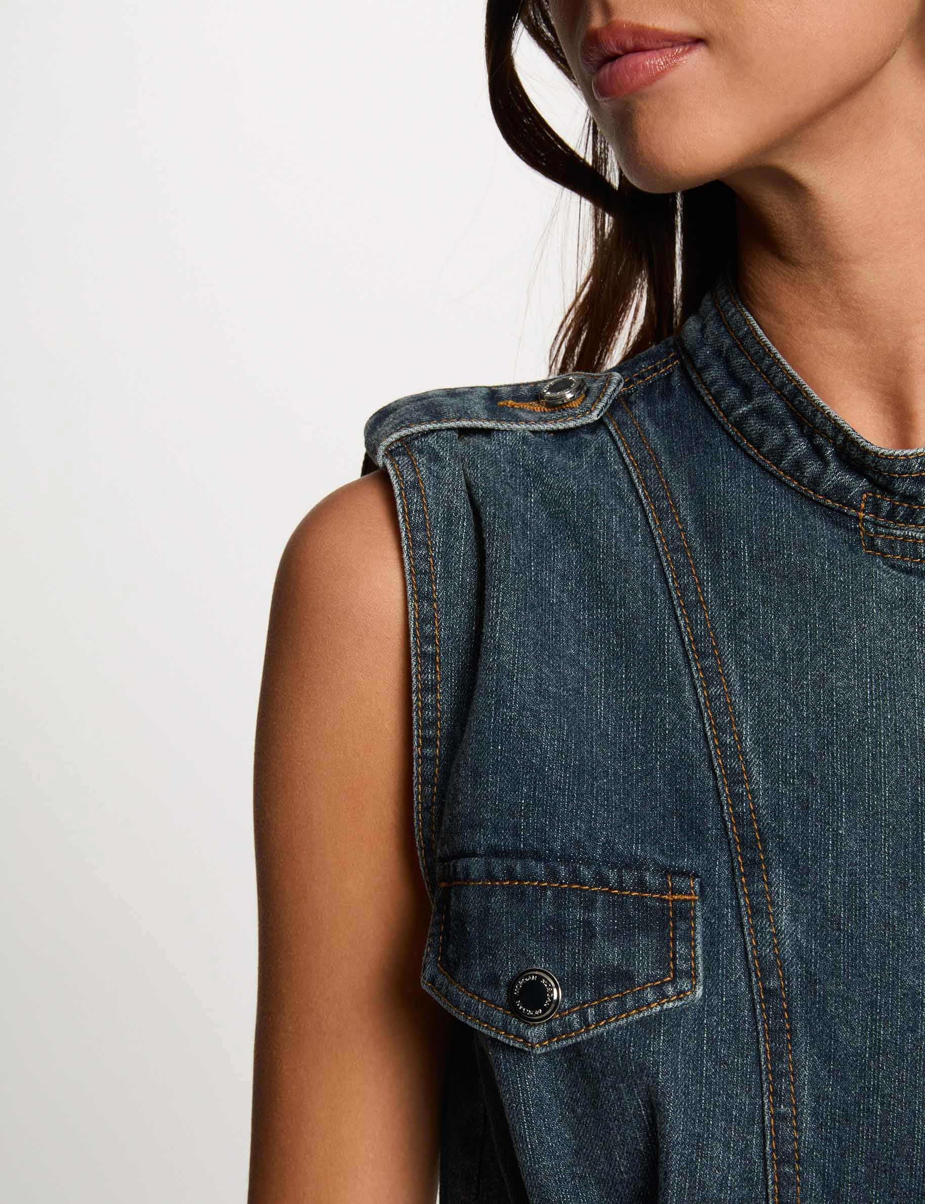 straight mini denim dress stone wash denim women Straight mini denim dress stone wash denim women