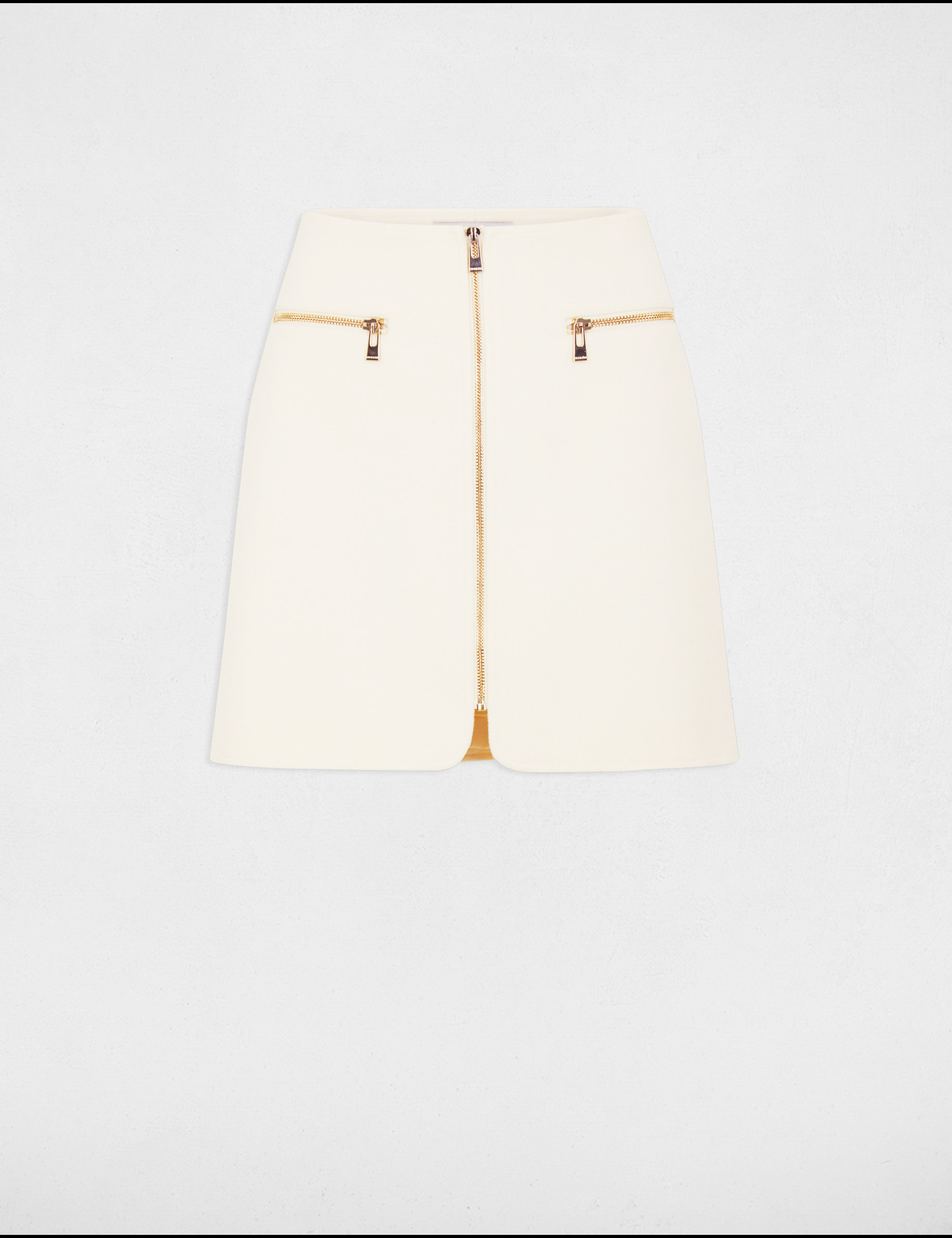 Straight zipped skirt white women