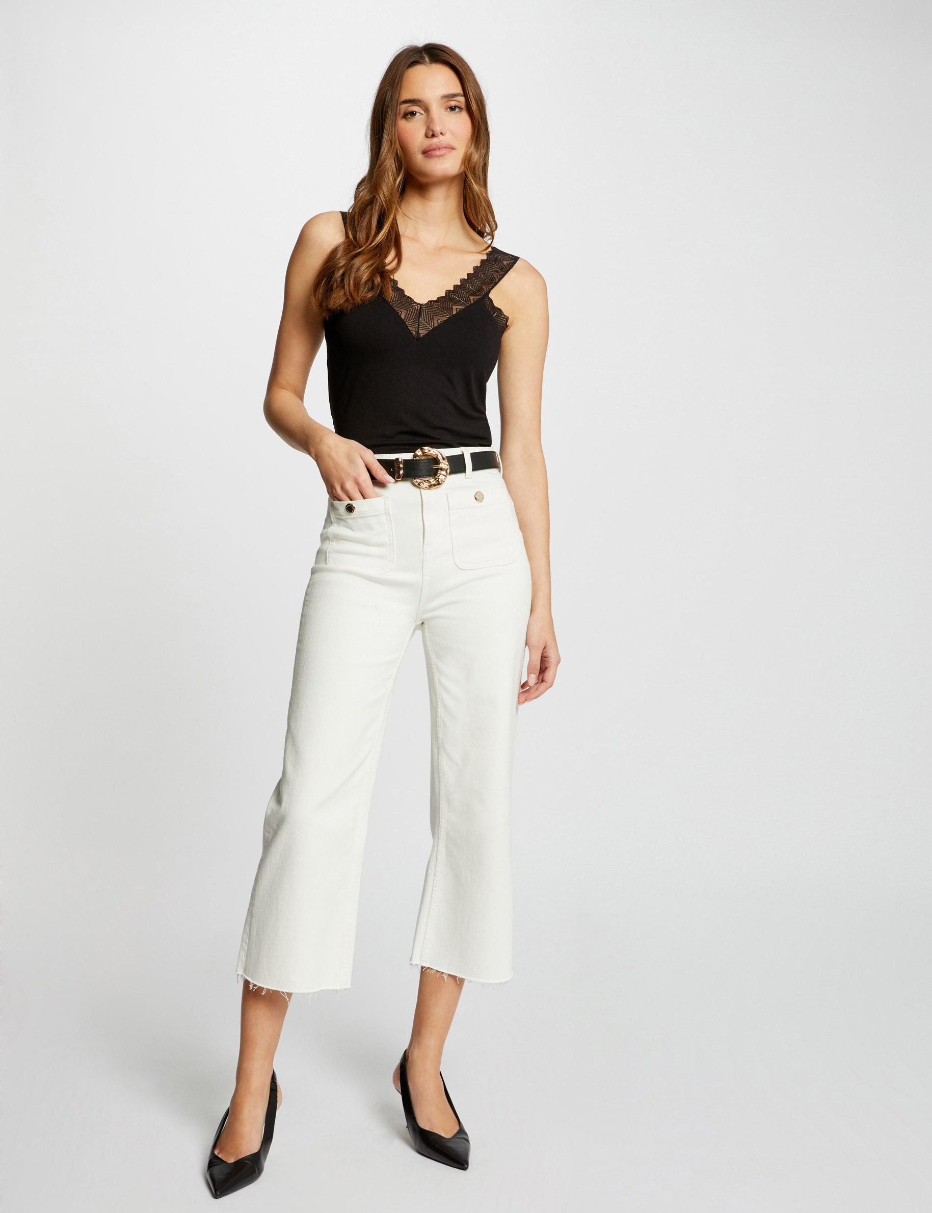 Vest top in lace black women