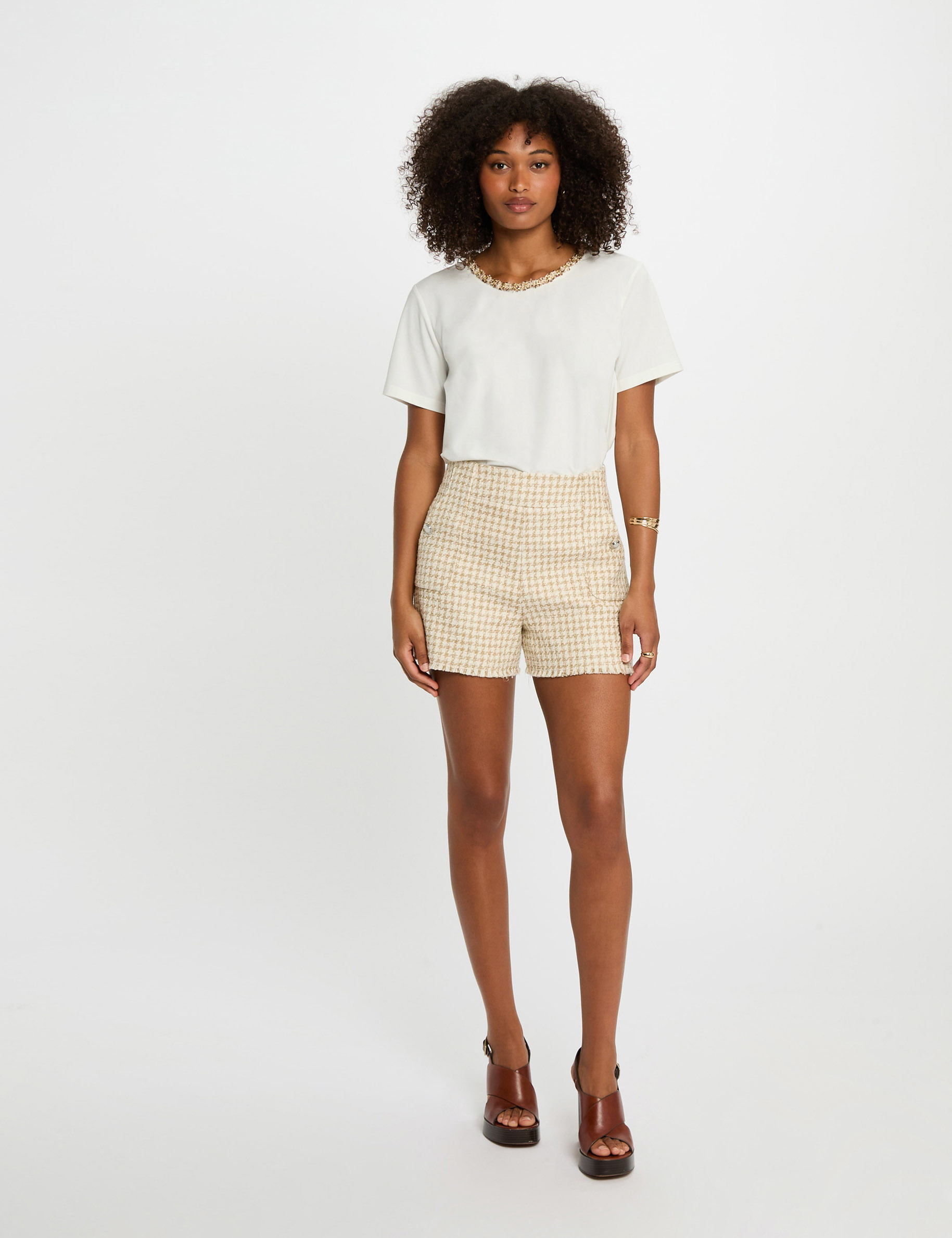 short sleeved t shirt white women Short-sleeved t-shirt white women