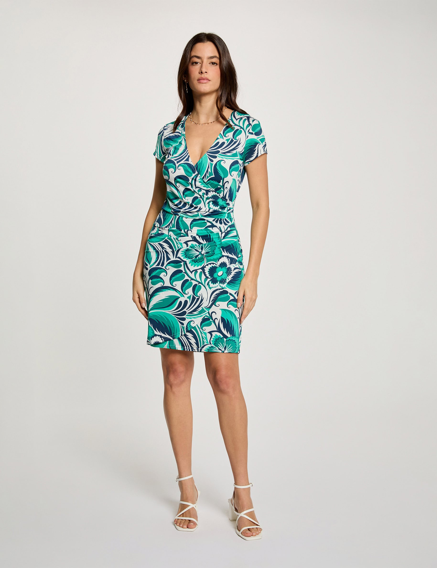Short wrap dress multicolor women