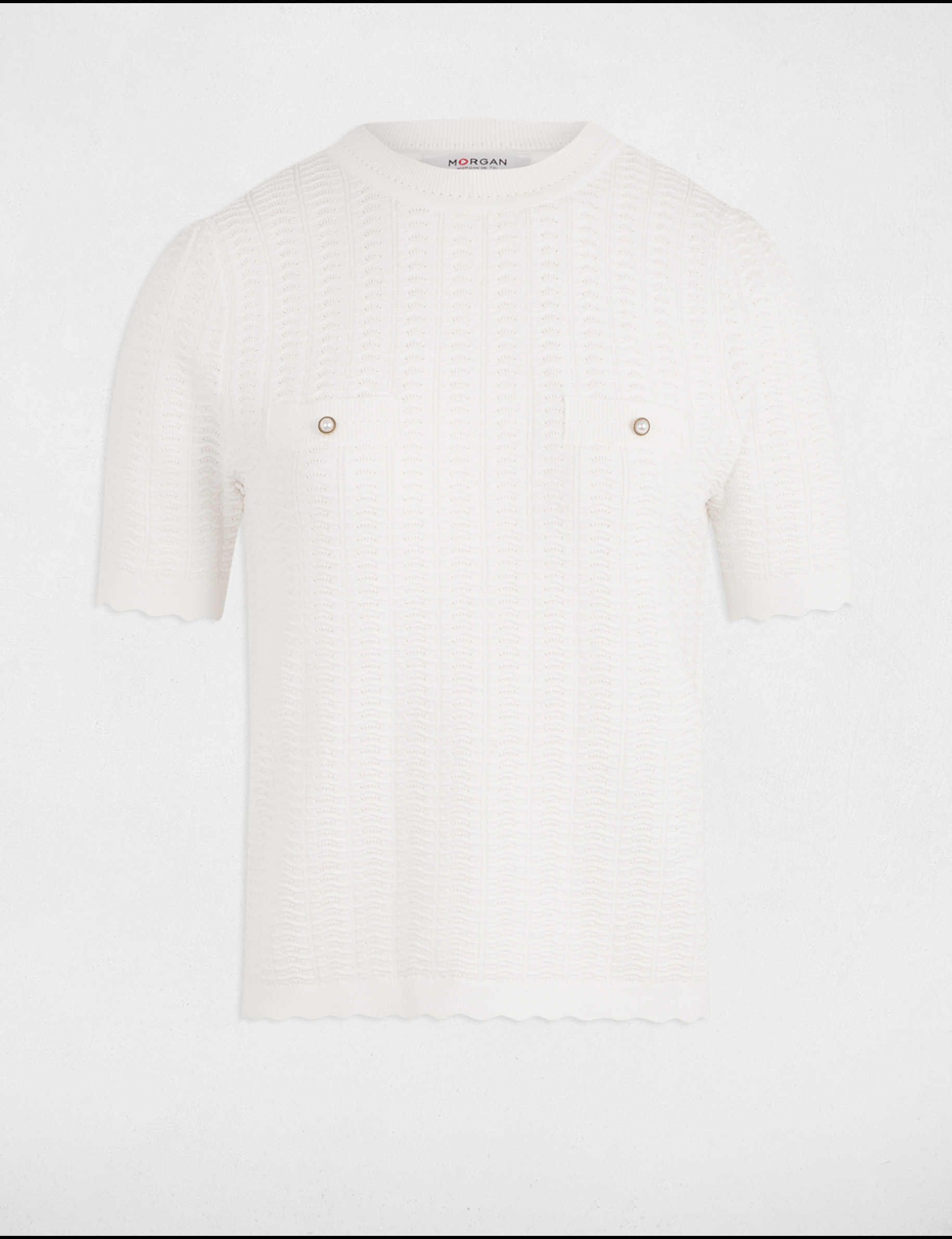 short sleeved jumper white women Short-sleeved jumper white women