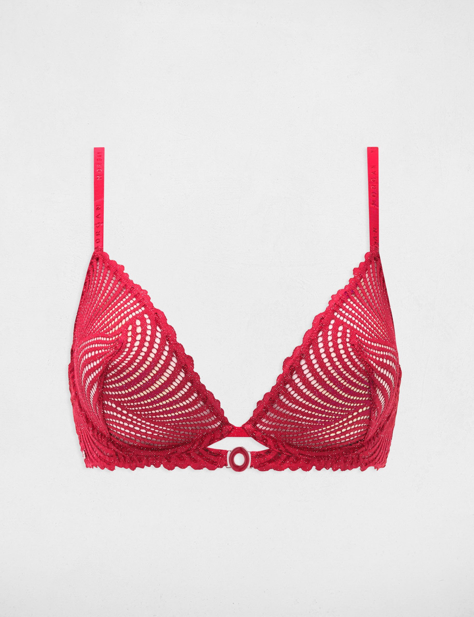 Soutien-gorge à armatures bordeaux femme
