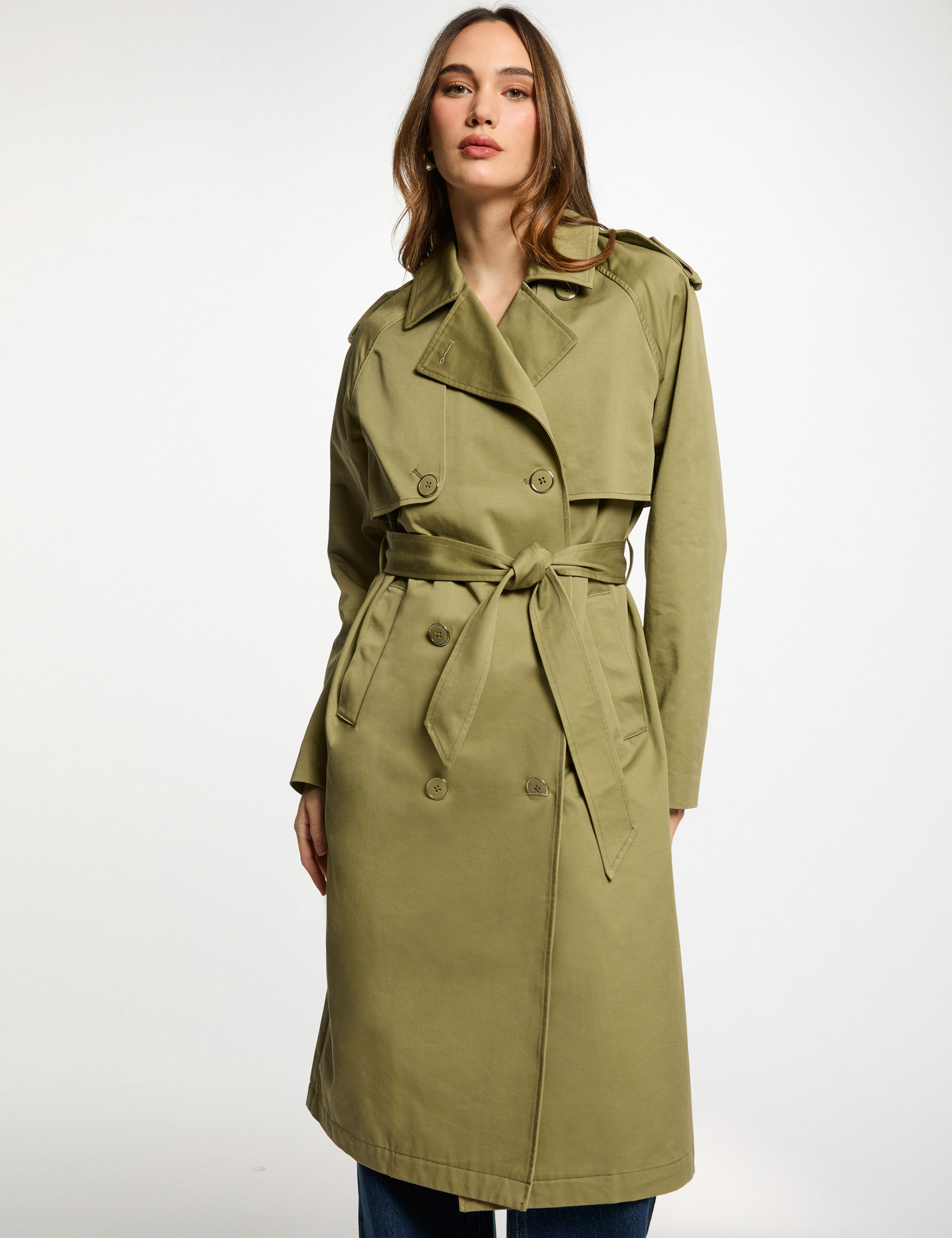 belted long trenchcoat sand women Belted long trenchcoat sand women