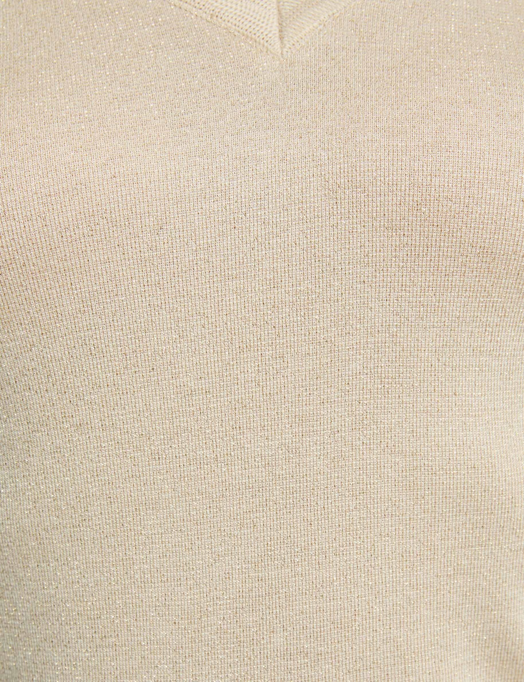 fitted v neck t shirt ivory women null