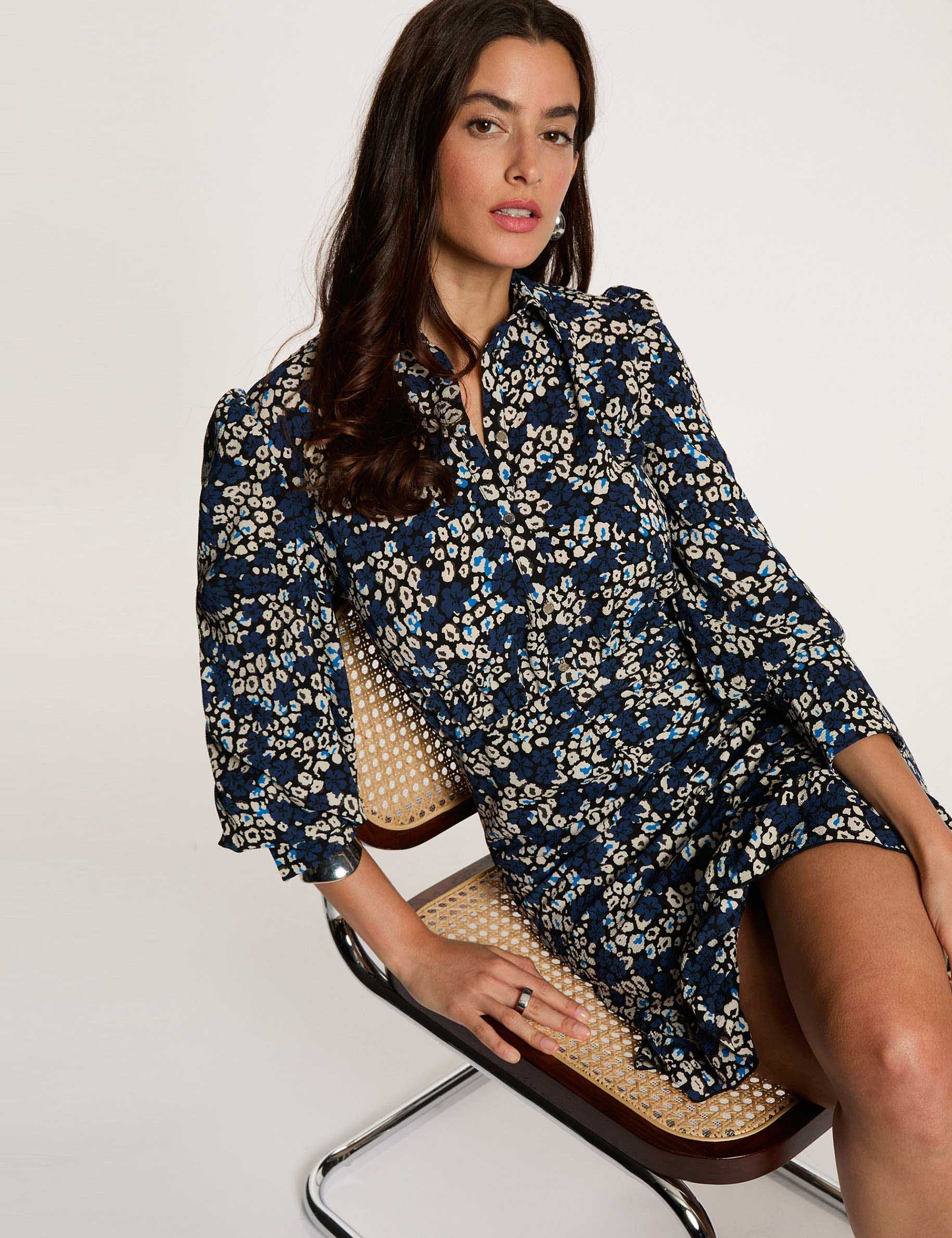 Flowy short dress multicolor women
