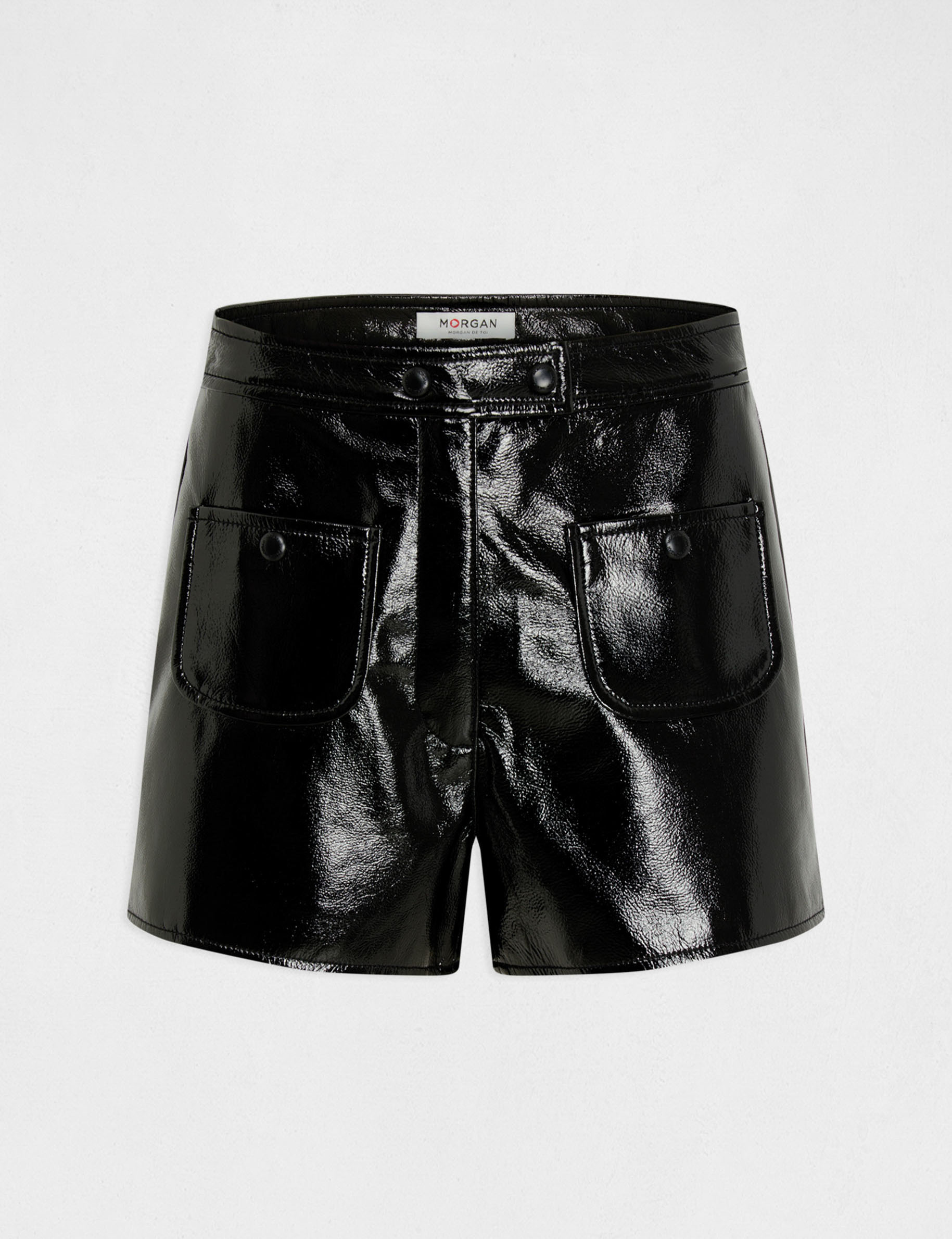 High waisted on sale vinyl shorts