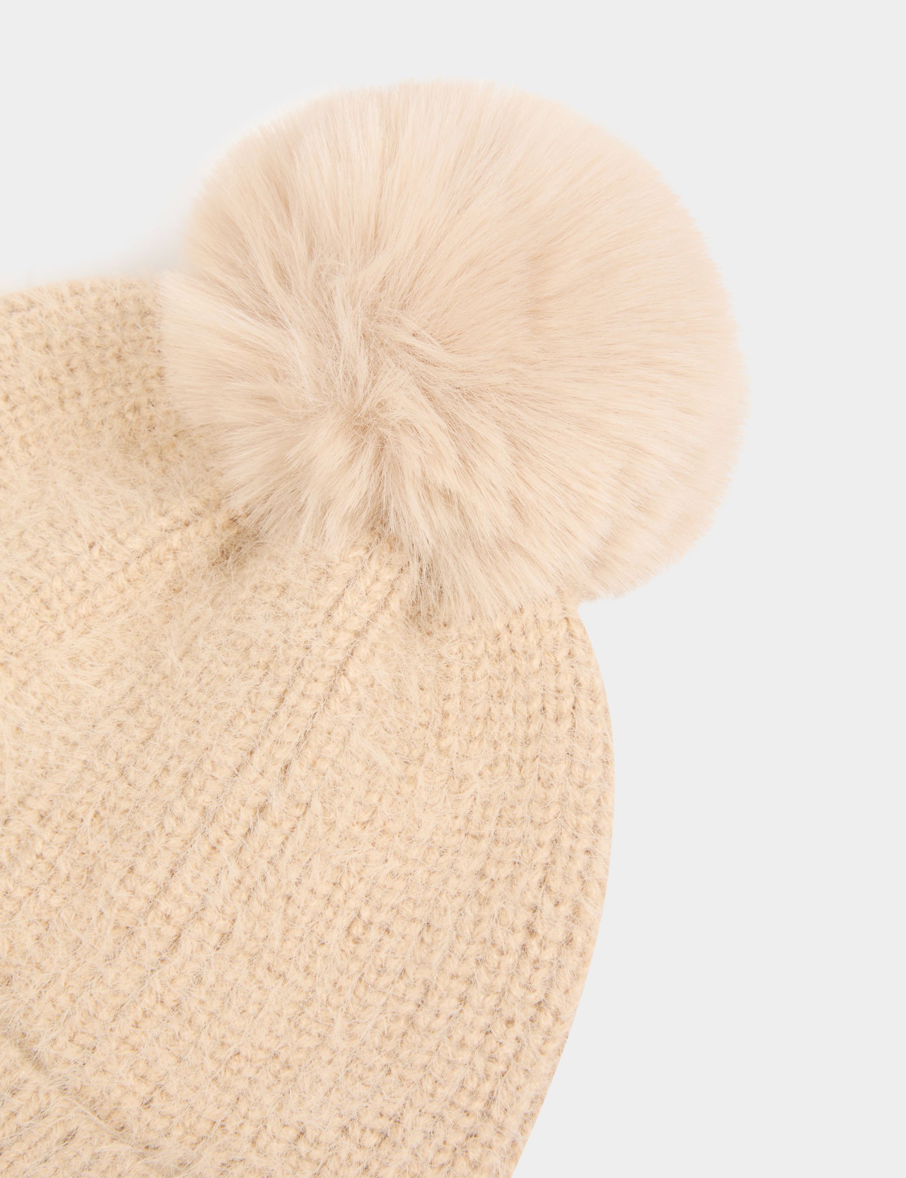 bobble hat beige women Bobble hat beige women