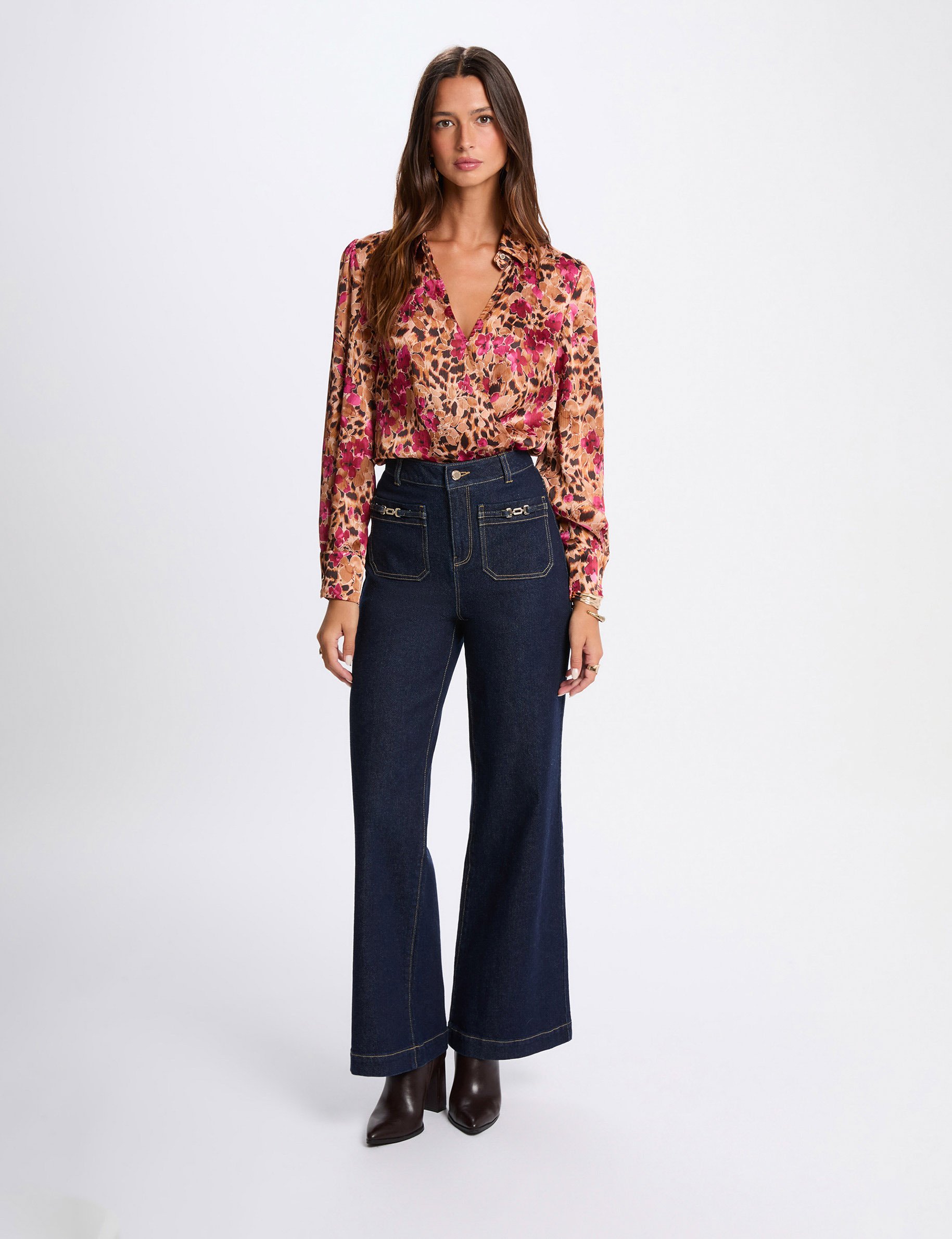 Fitted wrap shirt multicolor women