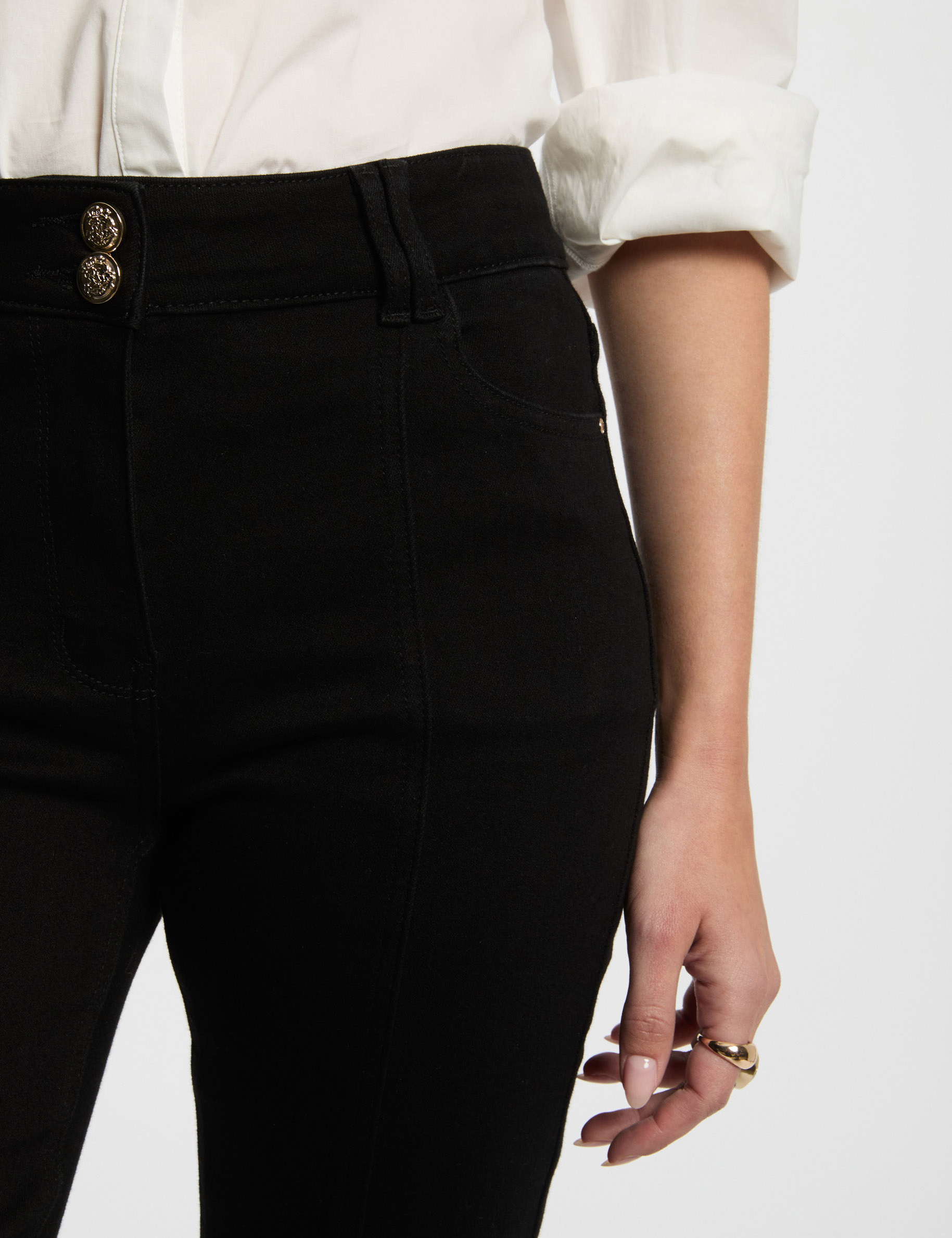 jeans bootcut avec fentes noir femme Jeans bootcut avec fentes noir femme