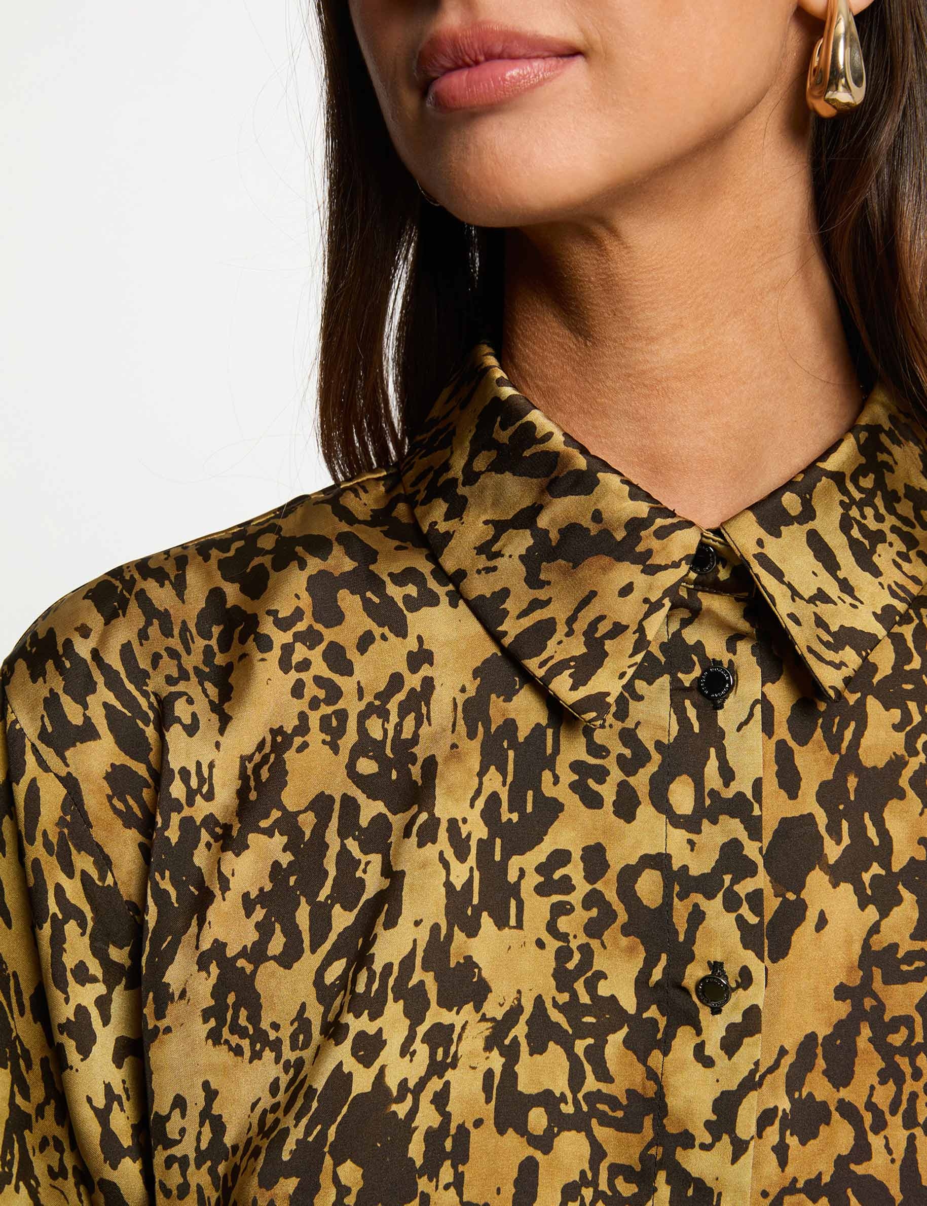 Satin printed shirt multicolor women