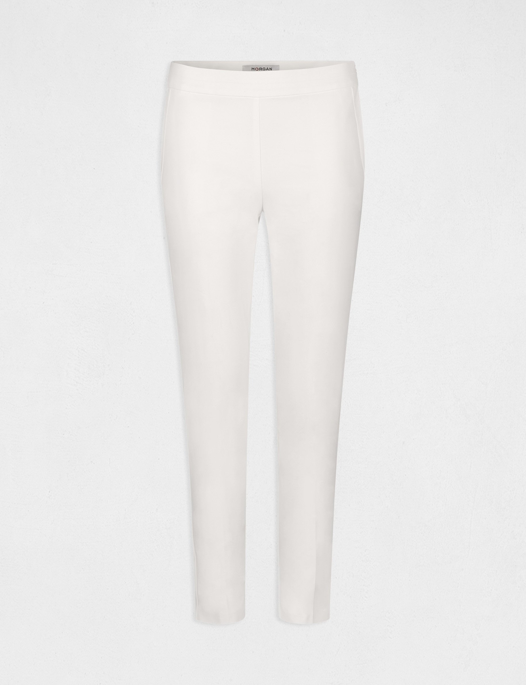 Pantalon cigarette 7/8ème ecru femme