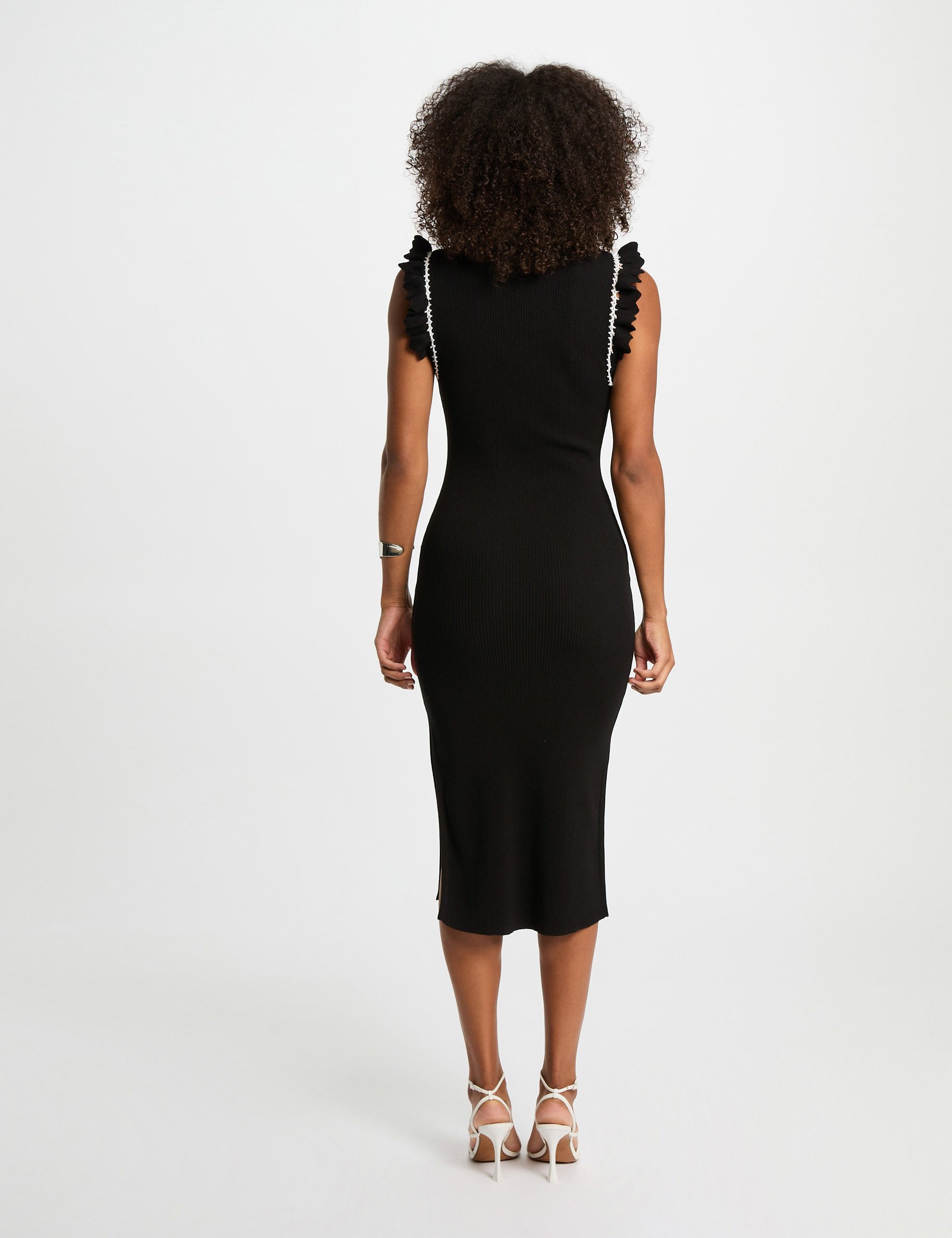 robe tricot ajustee noir femme Robe tricot ajustée noir femme