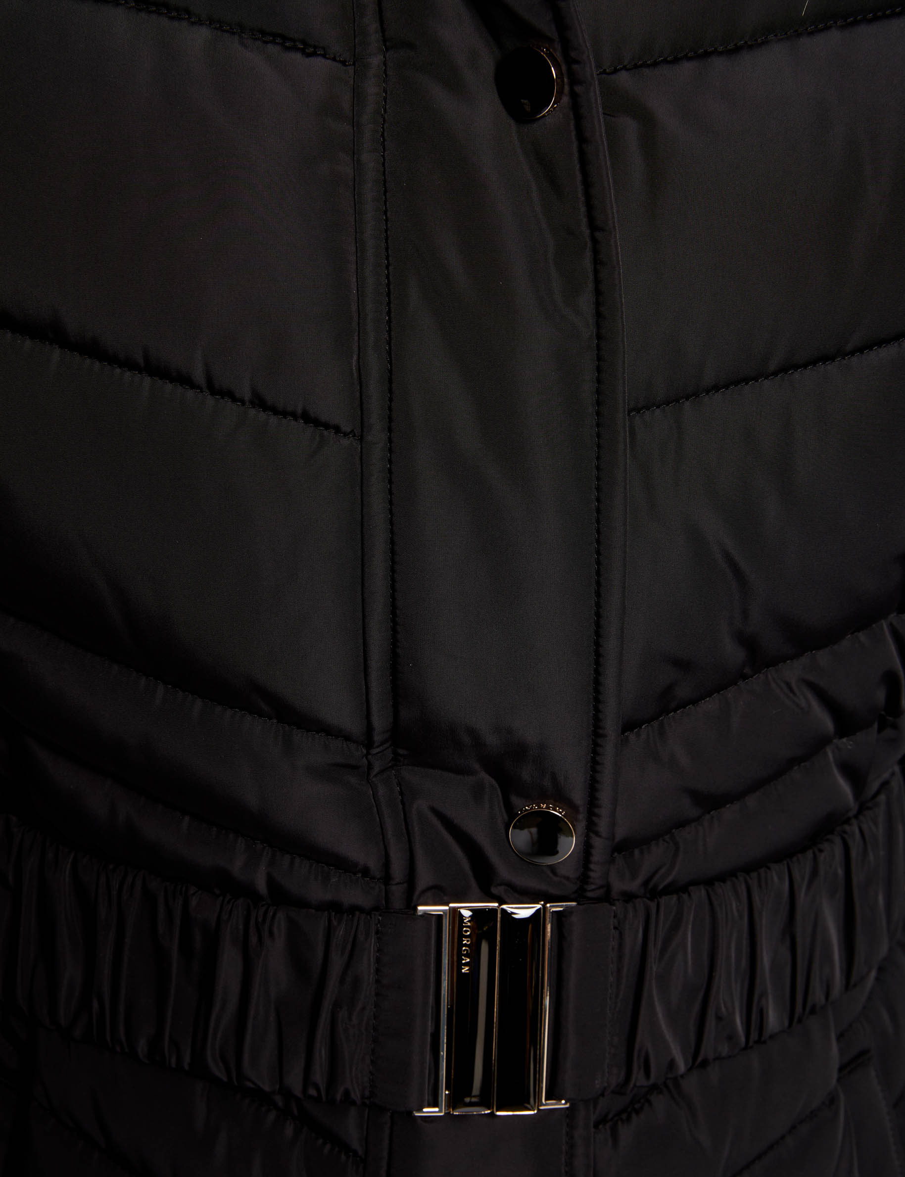 long padded jacket with hood black women null