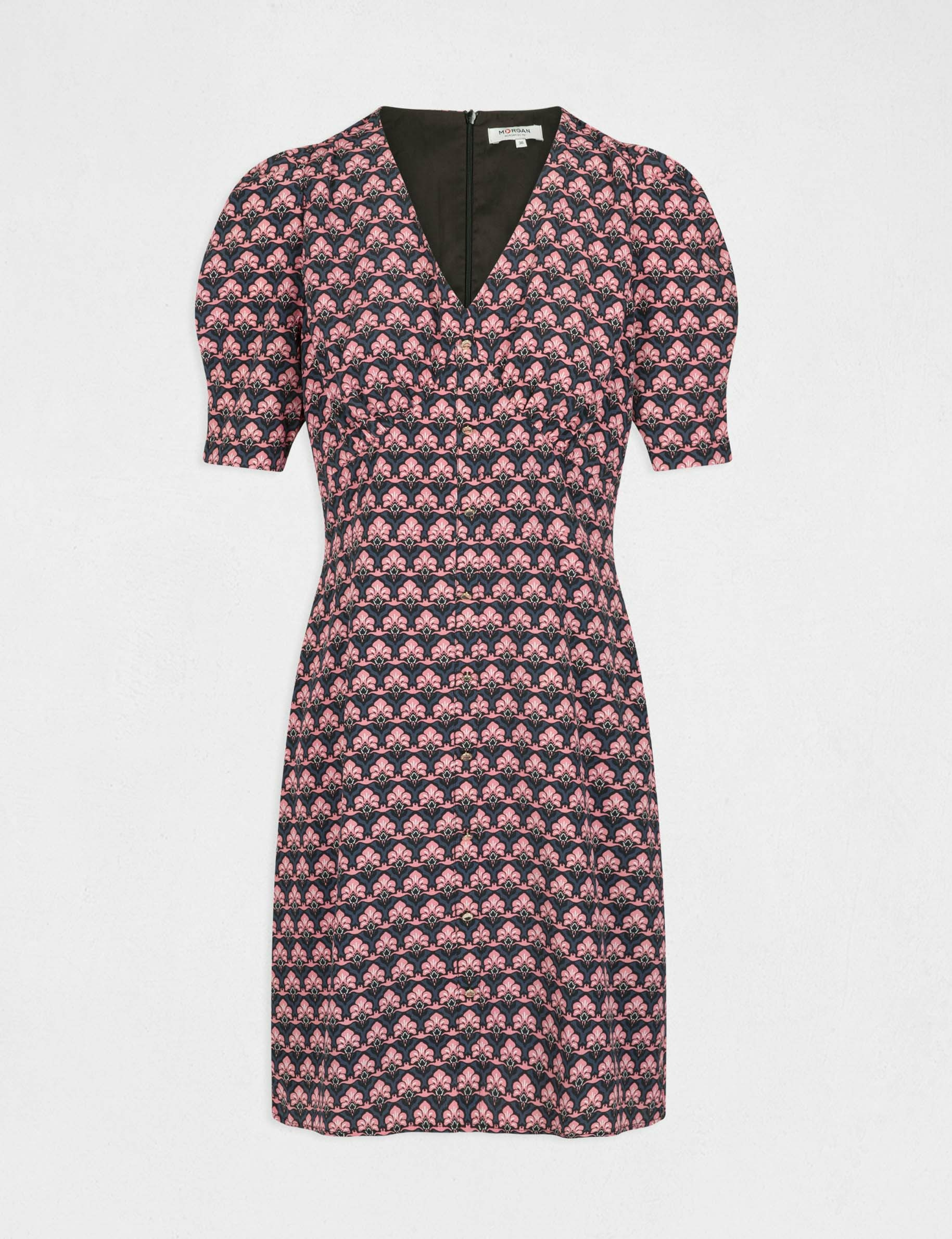 Straight dress with abstract print multico ladies'