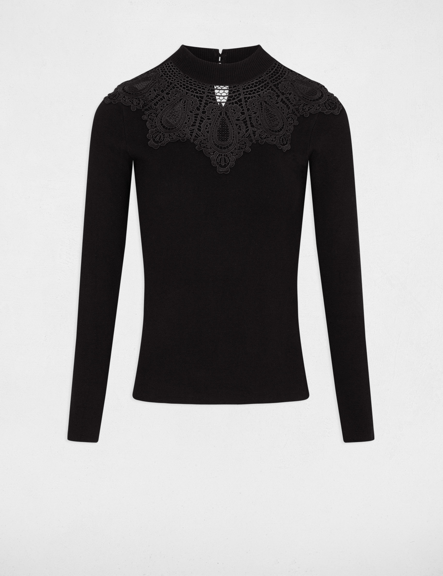 Lace black jumper deals