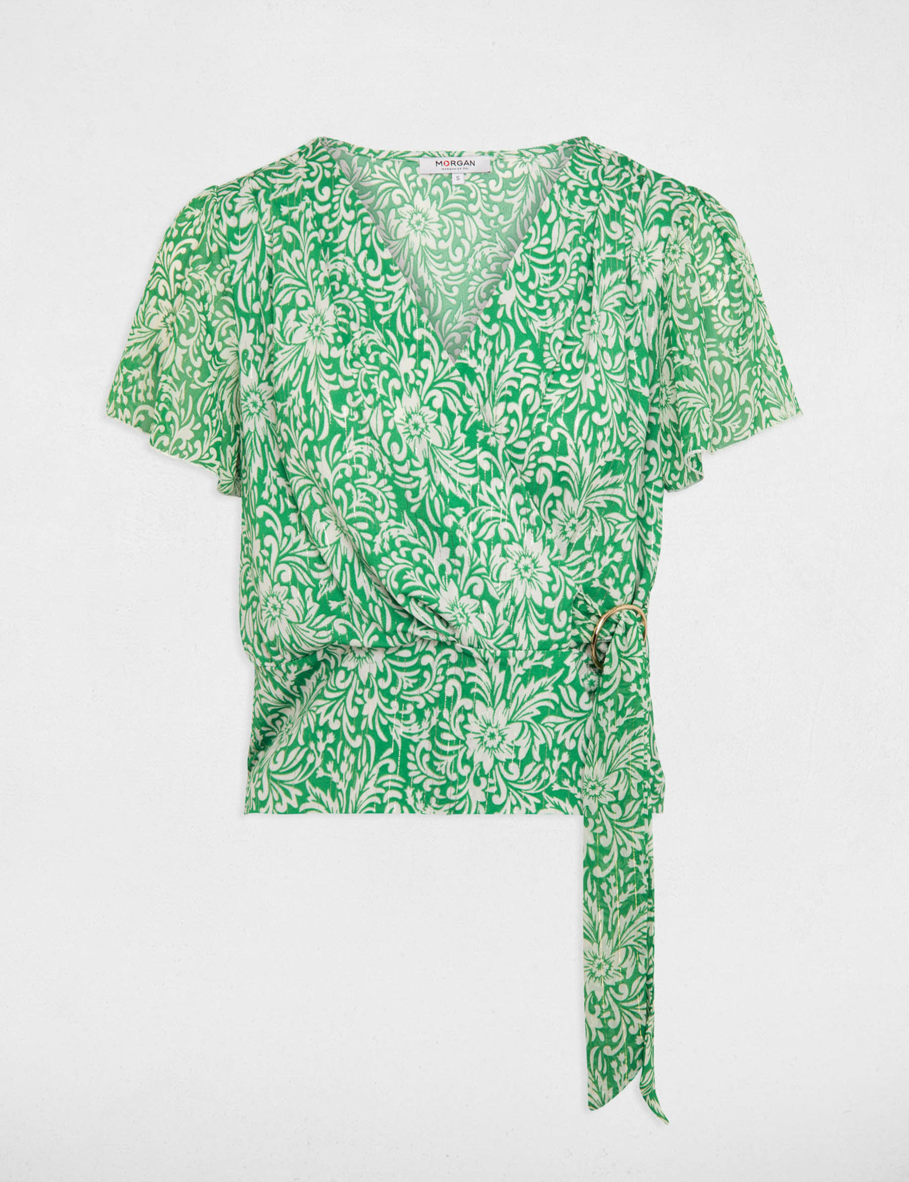 Short-sleeved t-shirt green ladies'