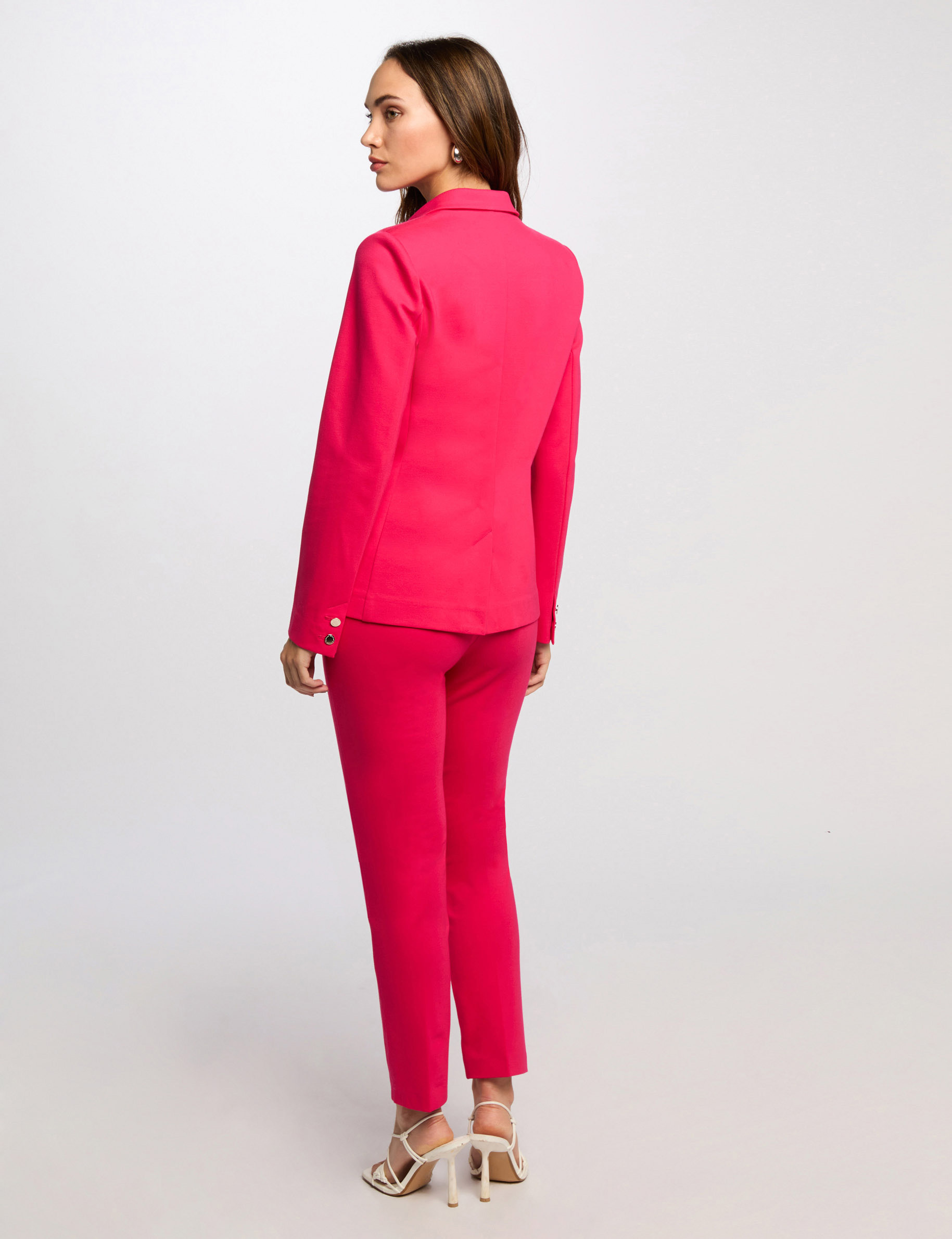 cigarette trousers with darts raspberry pink women Cigarette trousers with darts raspberry pink women
