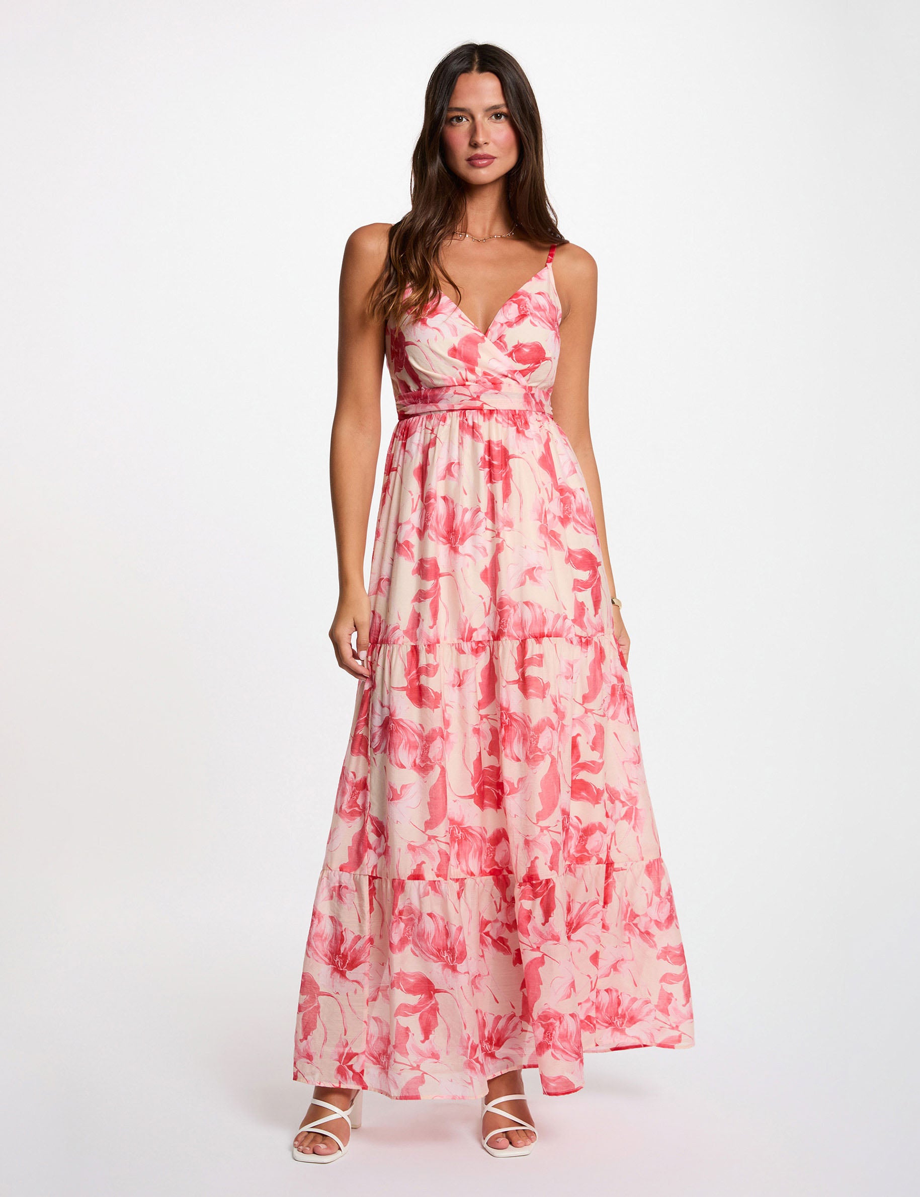 Long wrap dress multicolor women