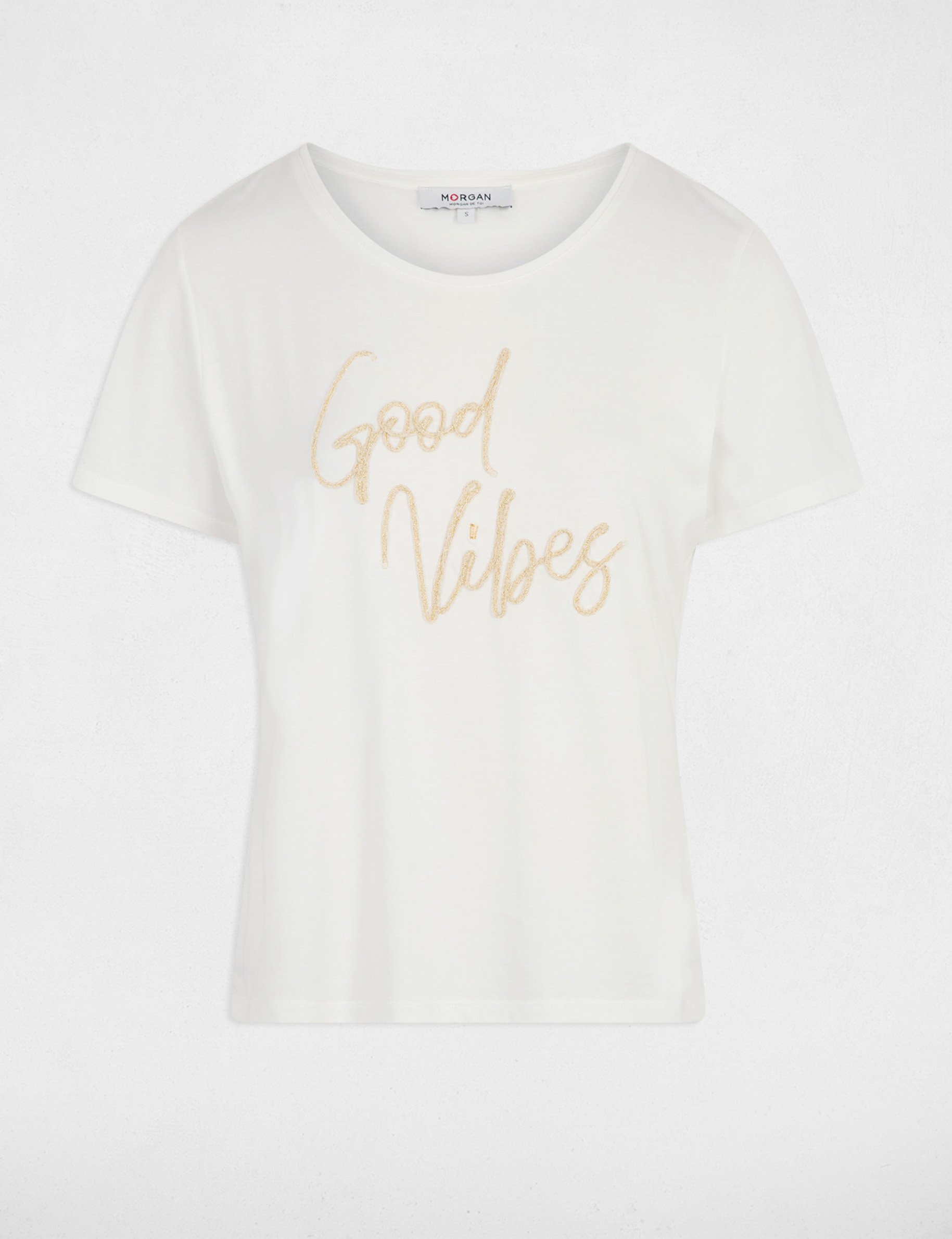 straight t shirt with print white women Straight t-shirt with print white women