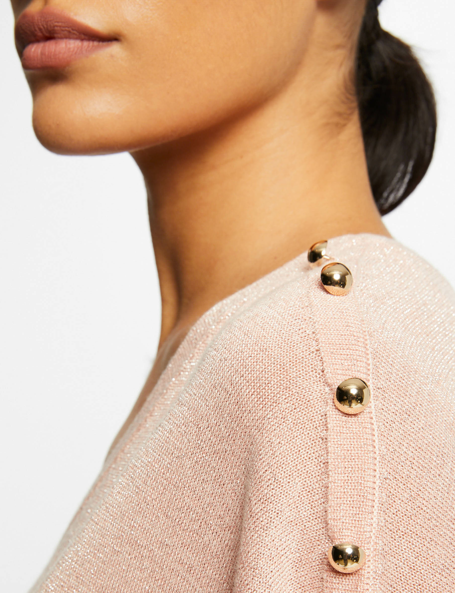 Short-sleeved jumper with V-neck ladies' Short-sleeved jumper with V-neck ladies'