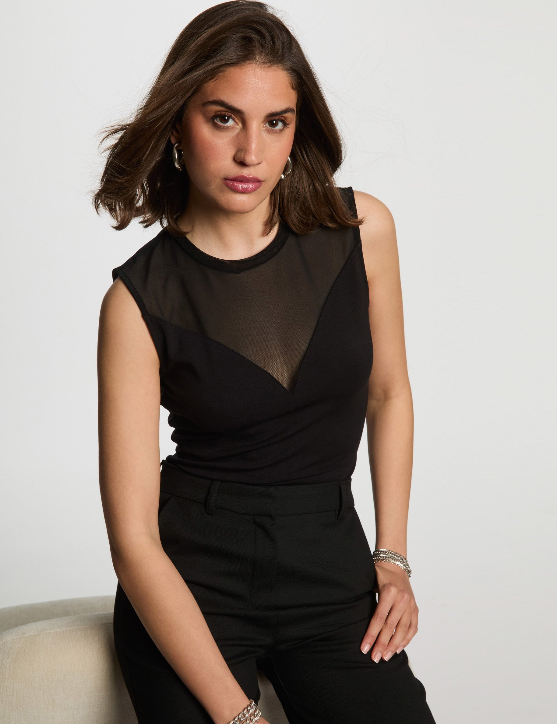 debardeur sans manches noir femme Débardeur sans manches noir femme