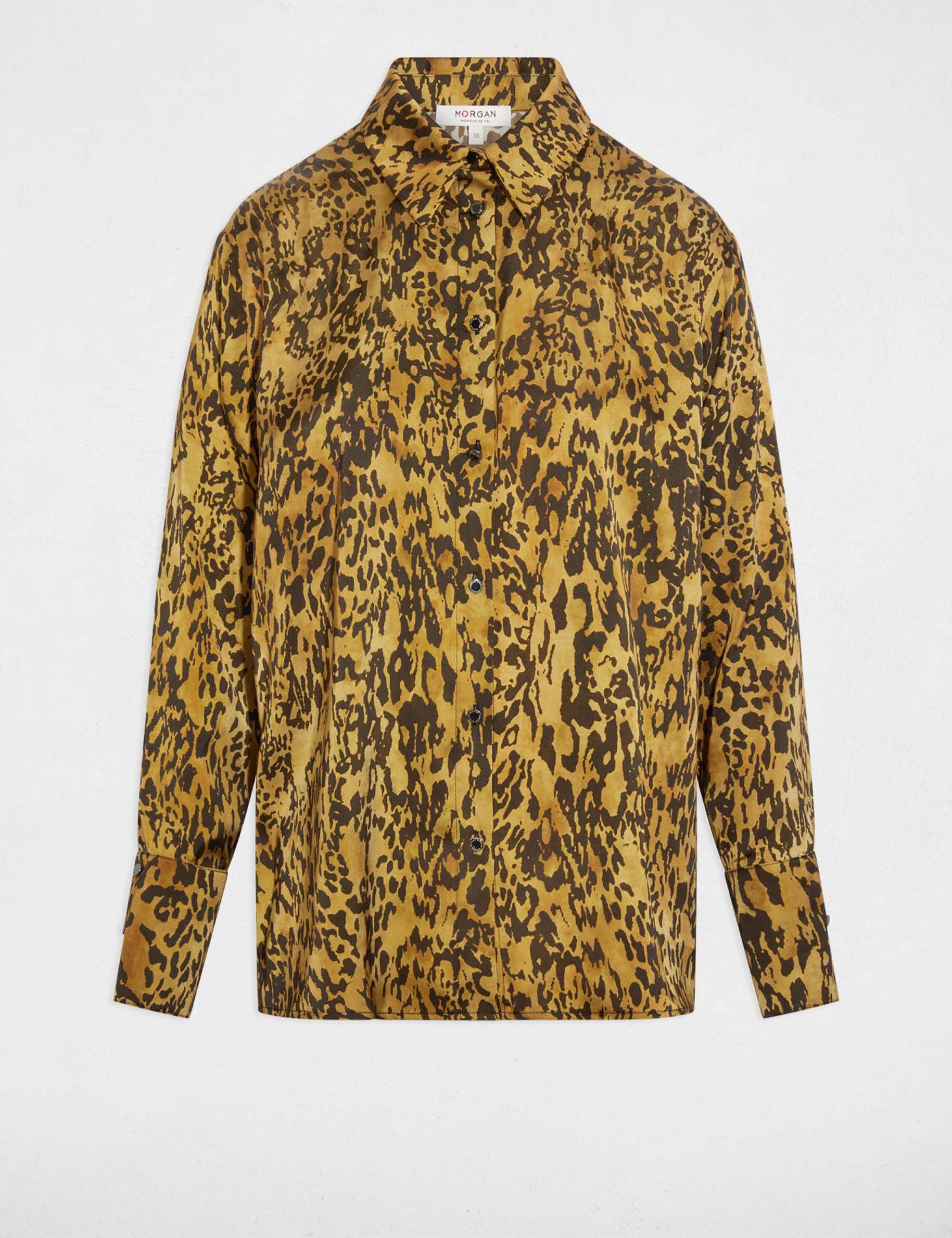 Satin printed shirt multicolor women