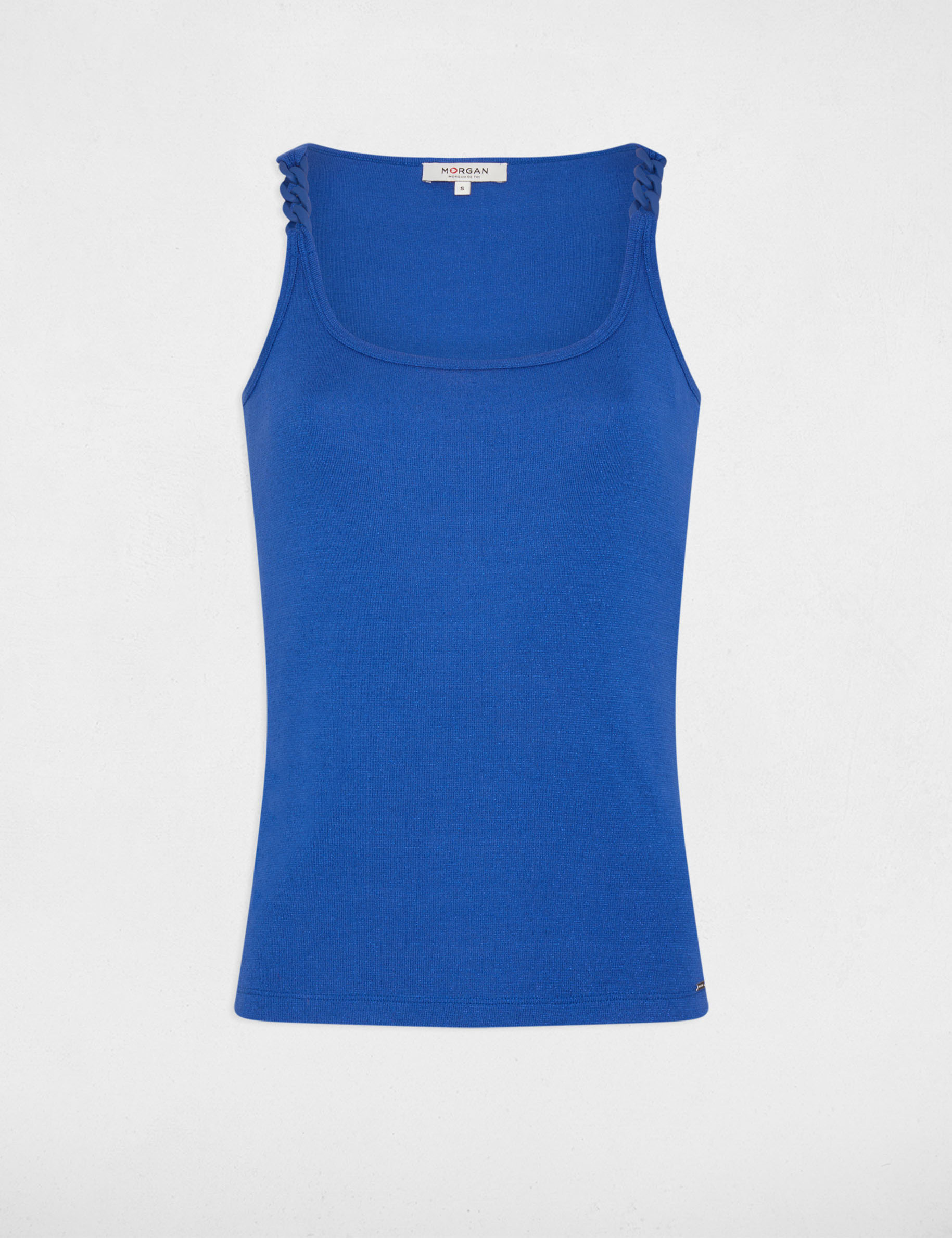 Vest top with thin straps electric blue ladies'