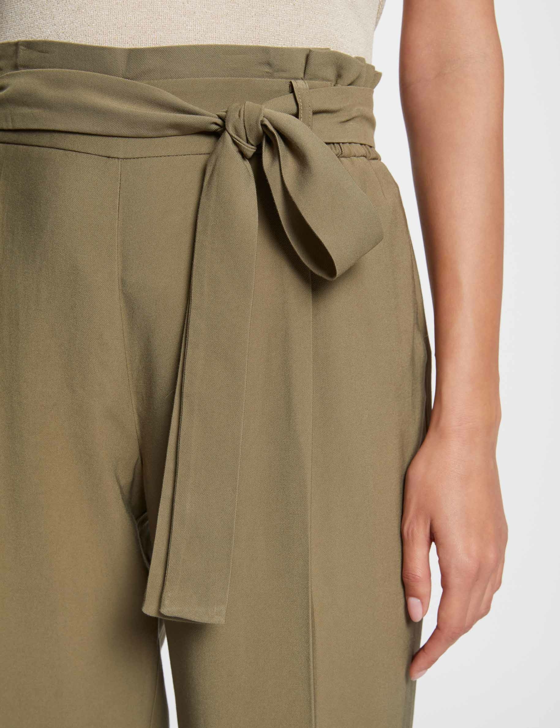Loose peg trousers khaki green women Morgan