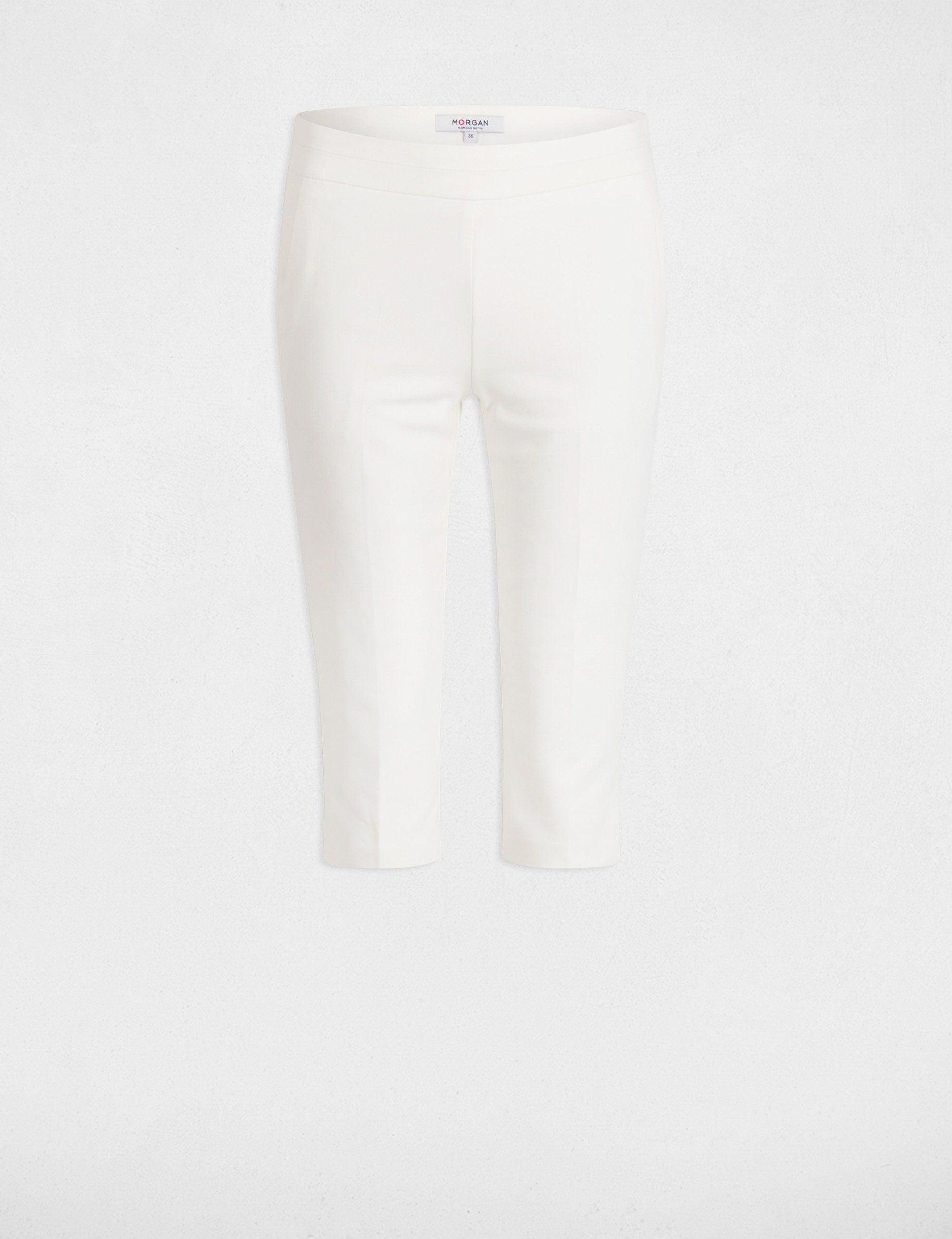 pantacourt slim blanc femme Pantacourt slim blanc femme