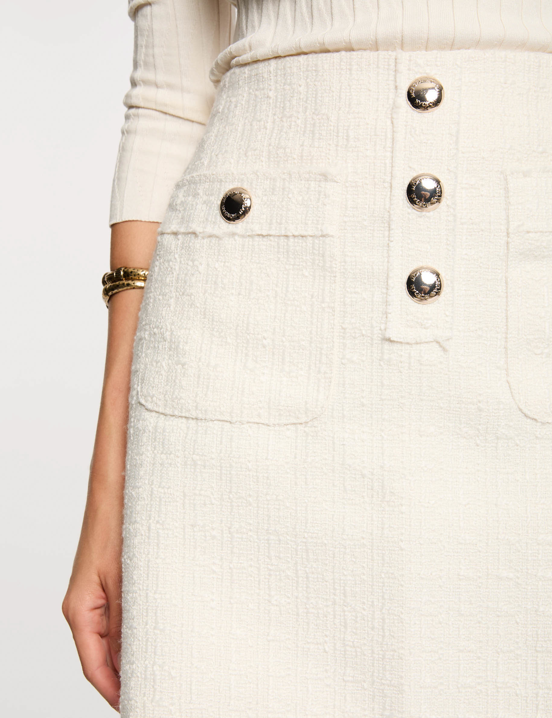 mini tweed skirt ivory women Mini tweed skirt ivory women