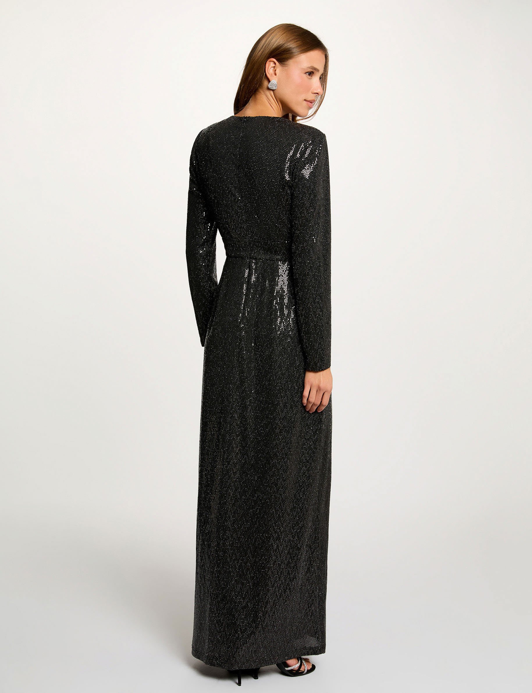 robe longue manches longues noir femme Robe longue manches longues noir femme