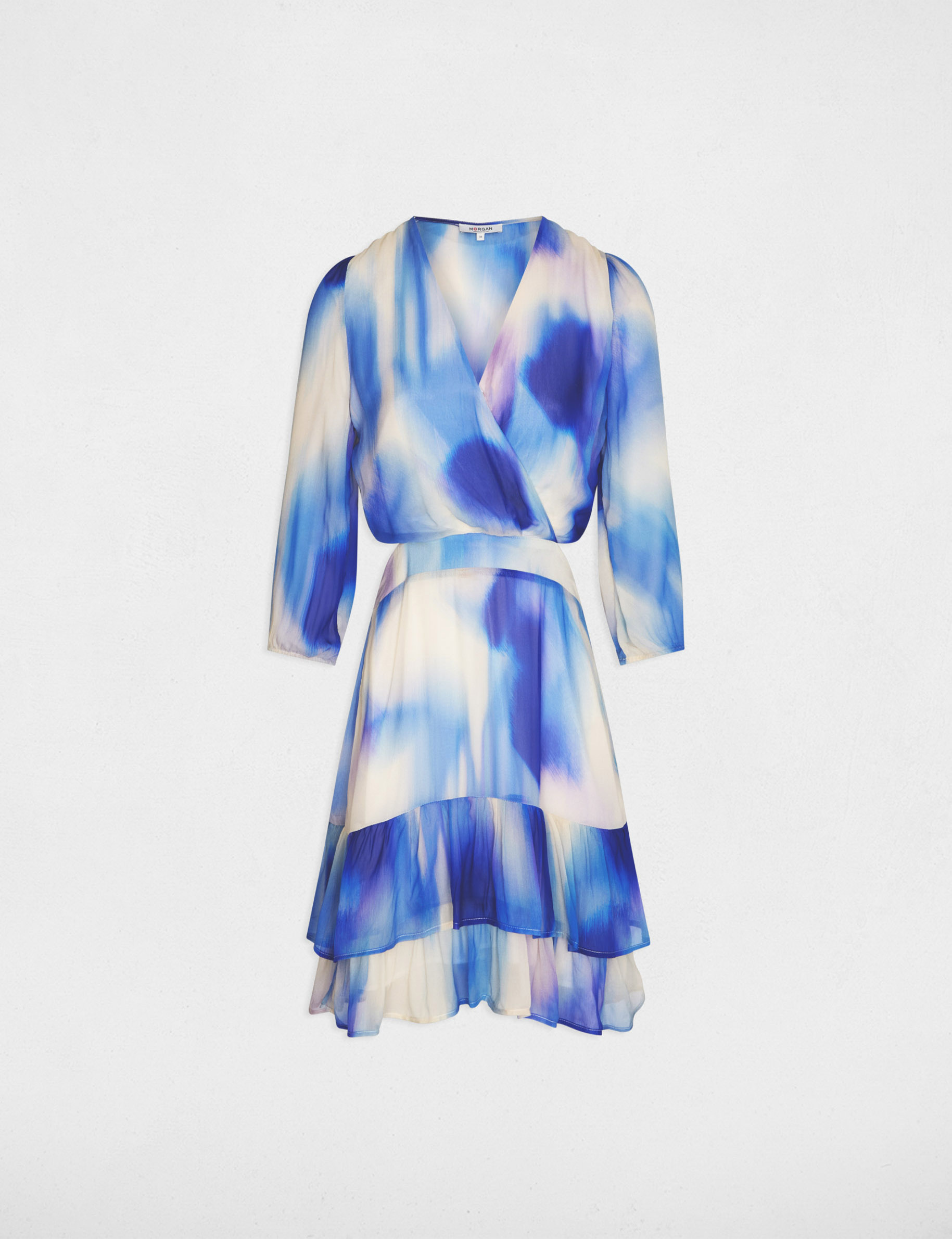 Fitted short dress multicolor women