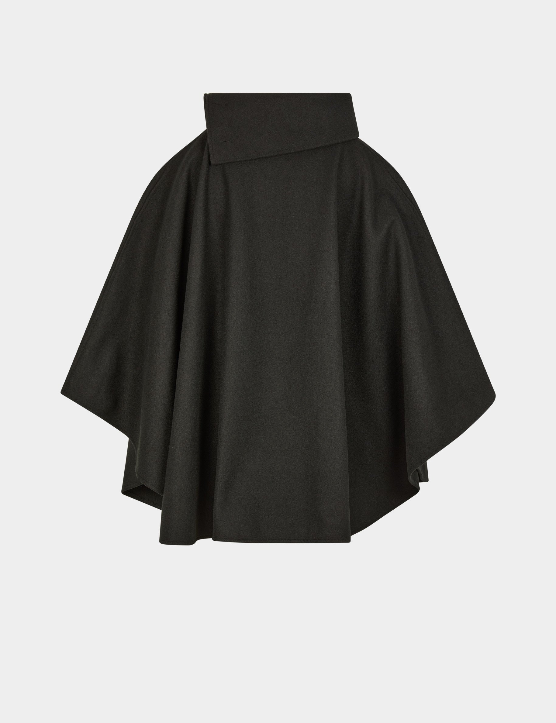 High neck poncho black women