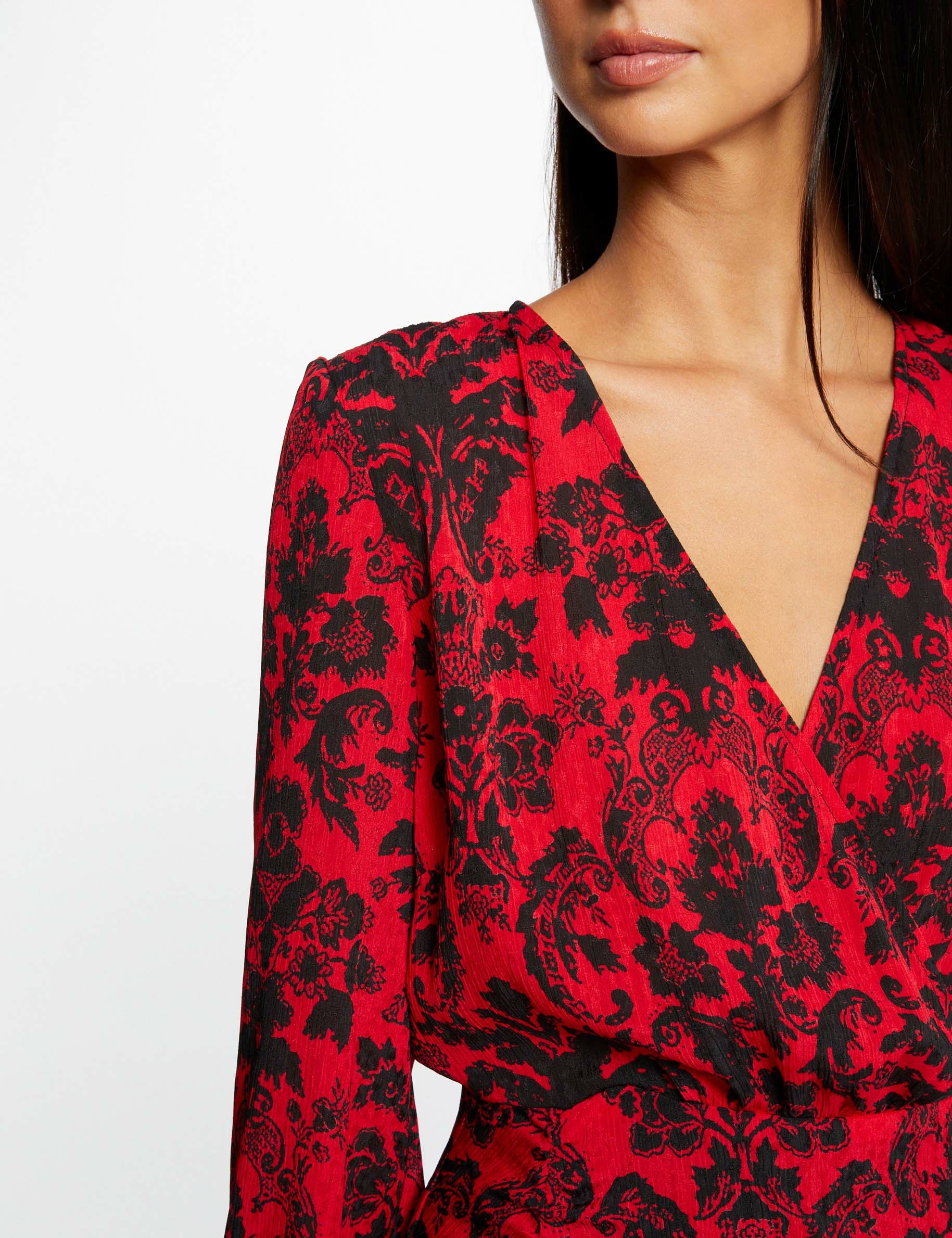 Maxi waisted dress paisley print multico ladies'