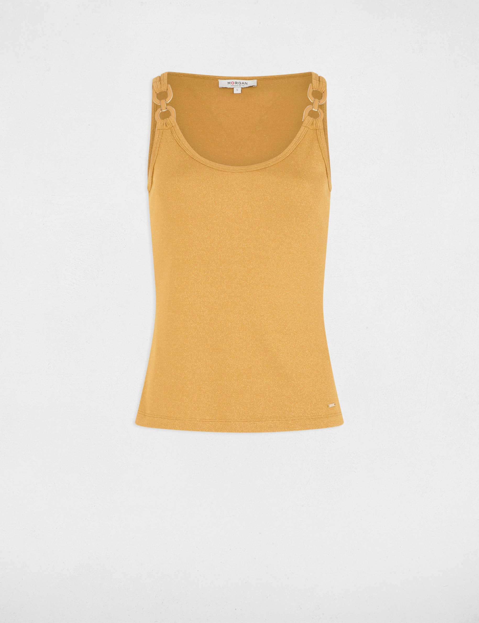 debardeur sans manches jaune moutarde femme Débardeur sans manches jaune moutarde femme