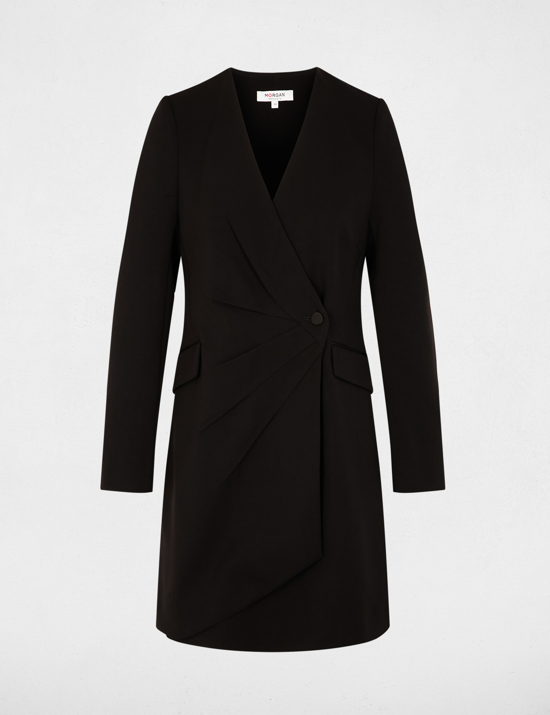 blazer dress with v neck black women Blazer dress with v-neck black women