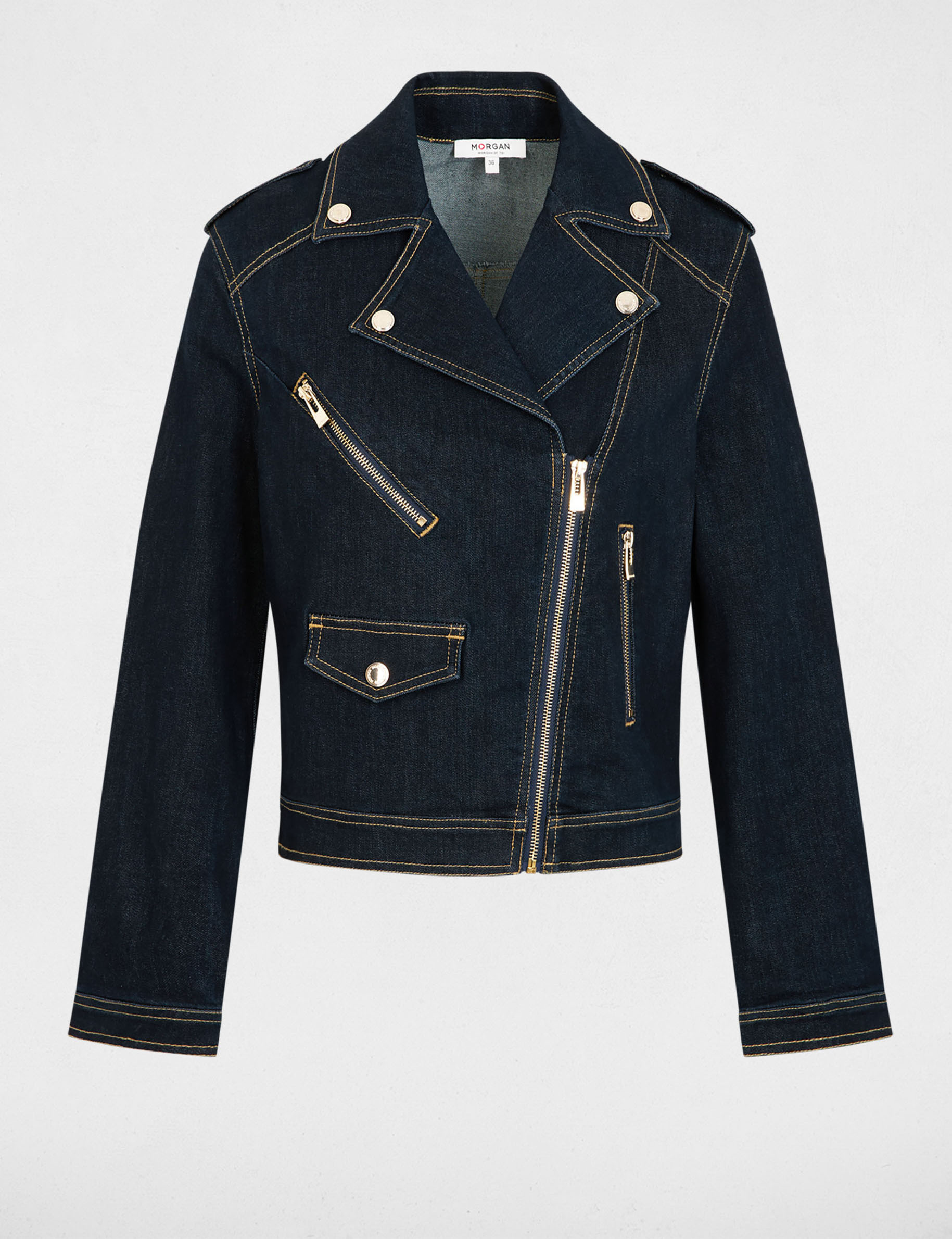 Oversized denim jacket blue women