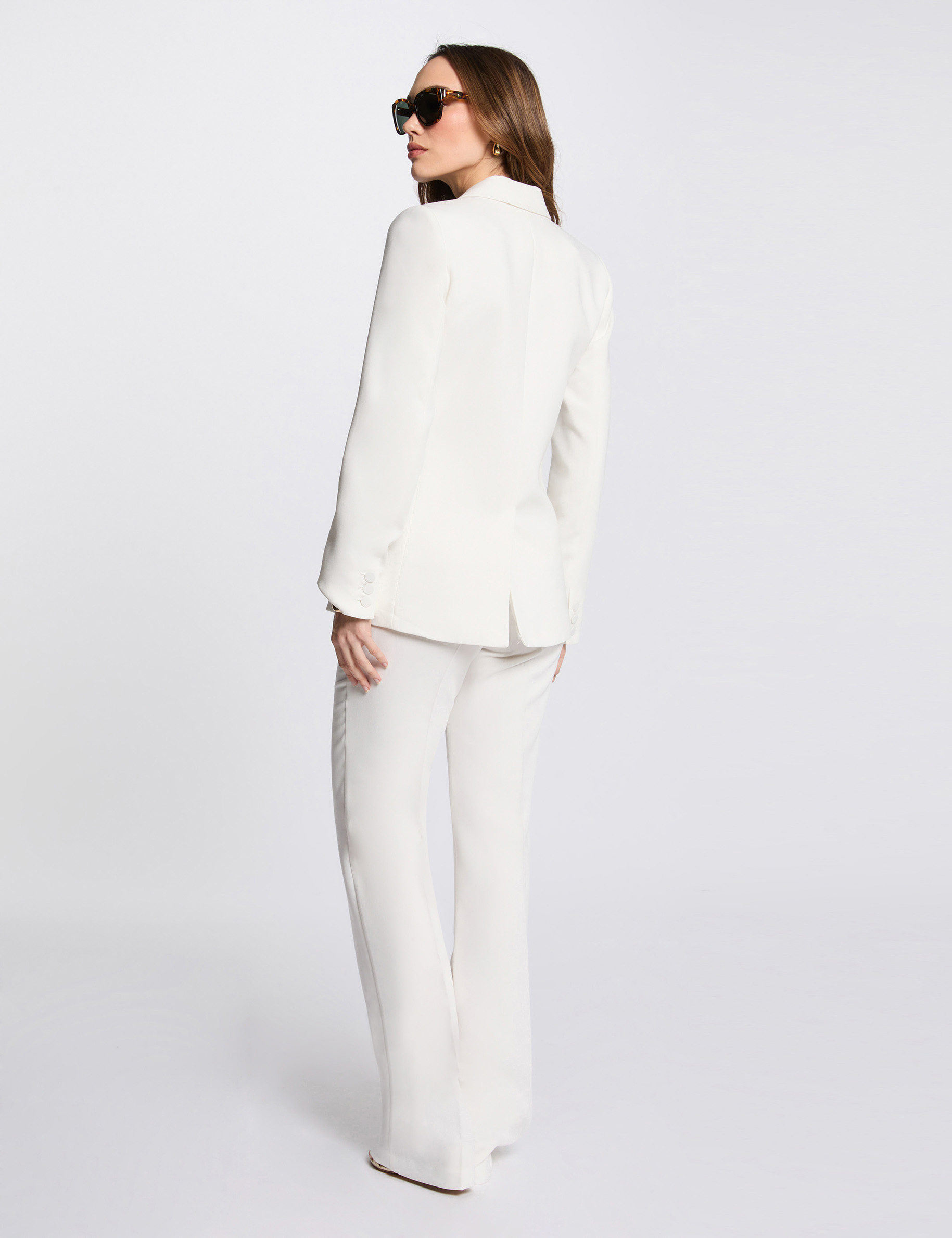 Buttoned blazer white women