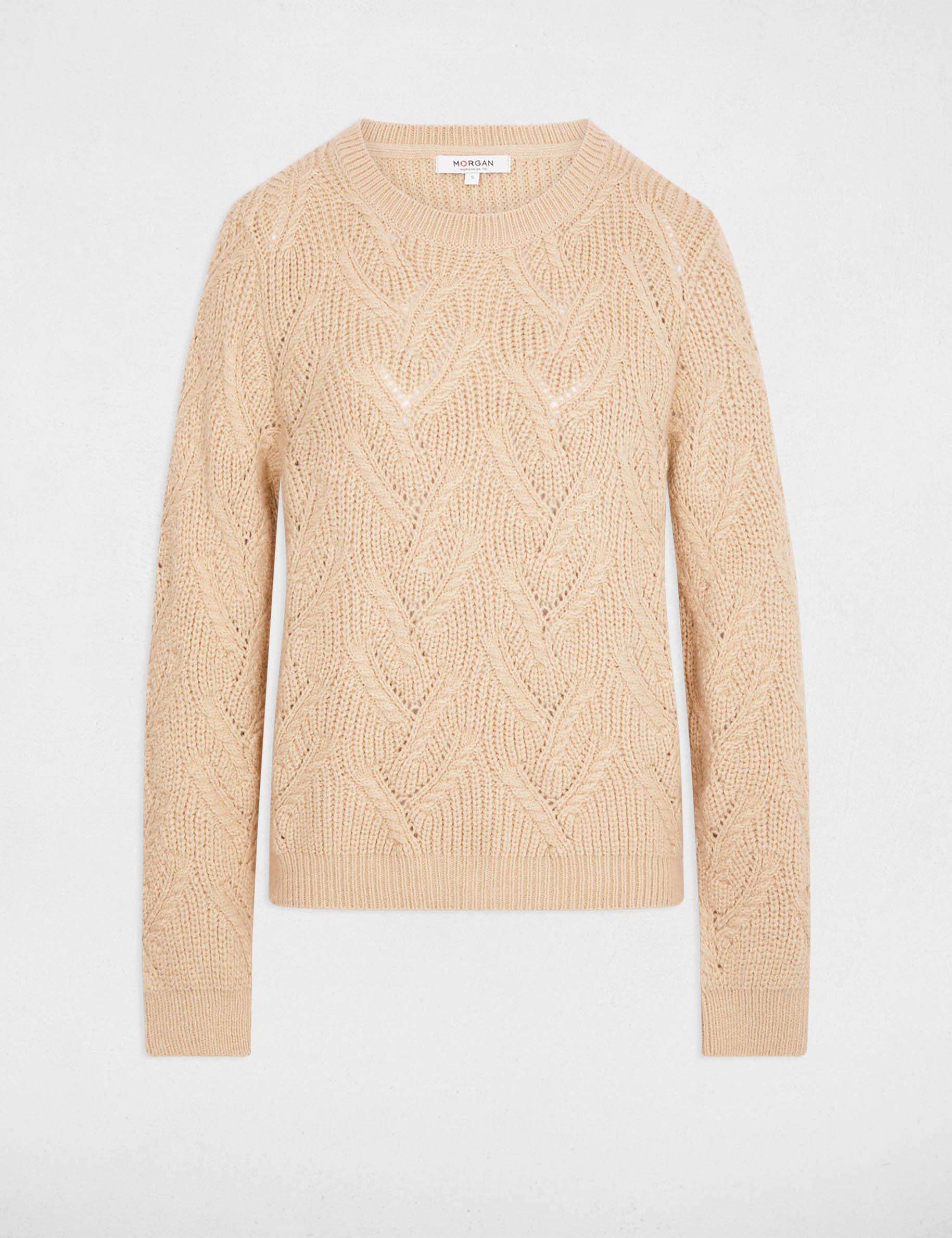 fancy knit sweater beige women Fancy knit sweater beige women