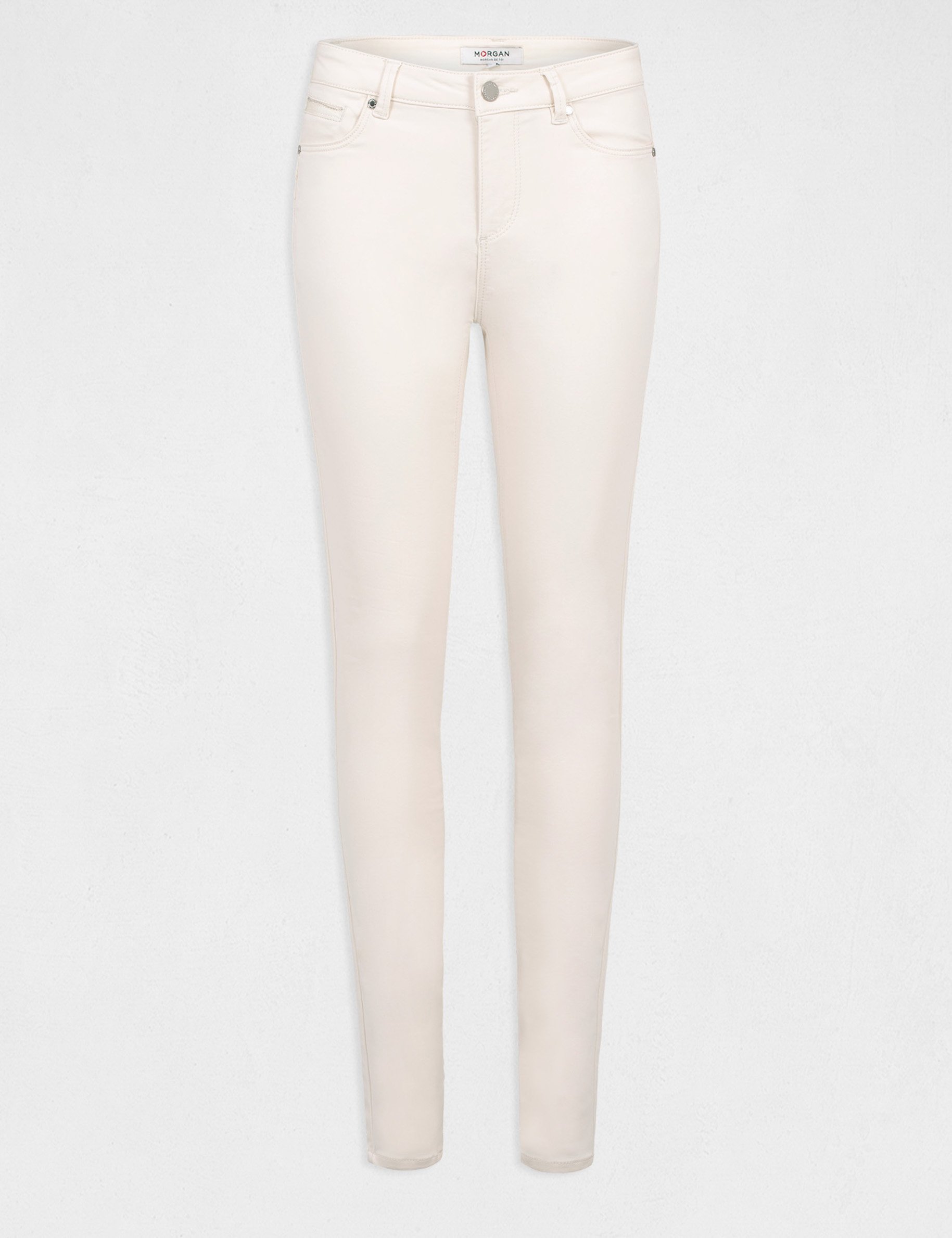 Slim standard-waisted trousers ivory women