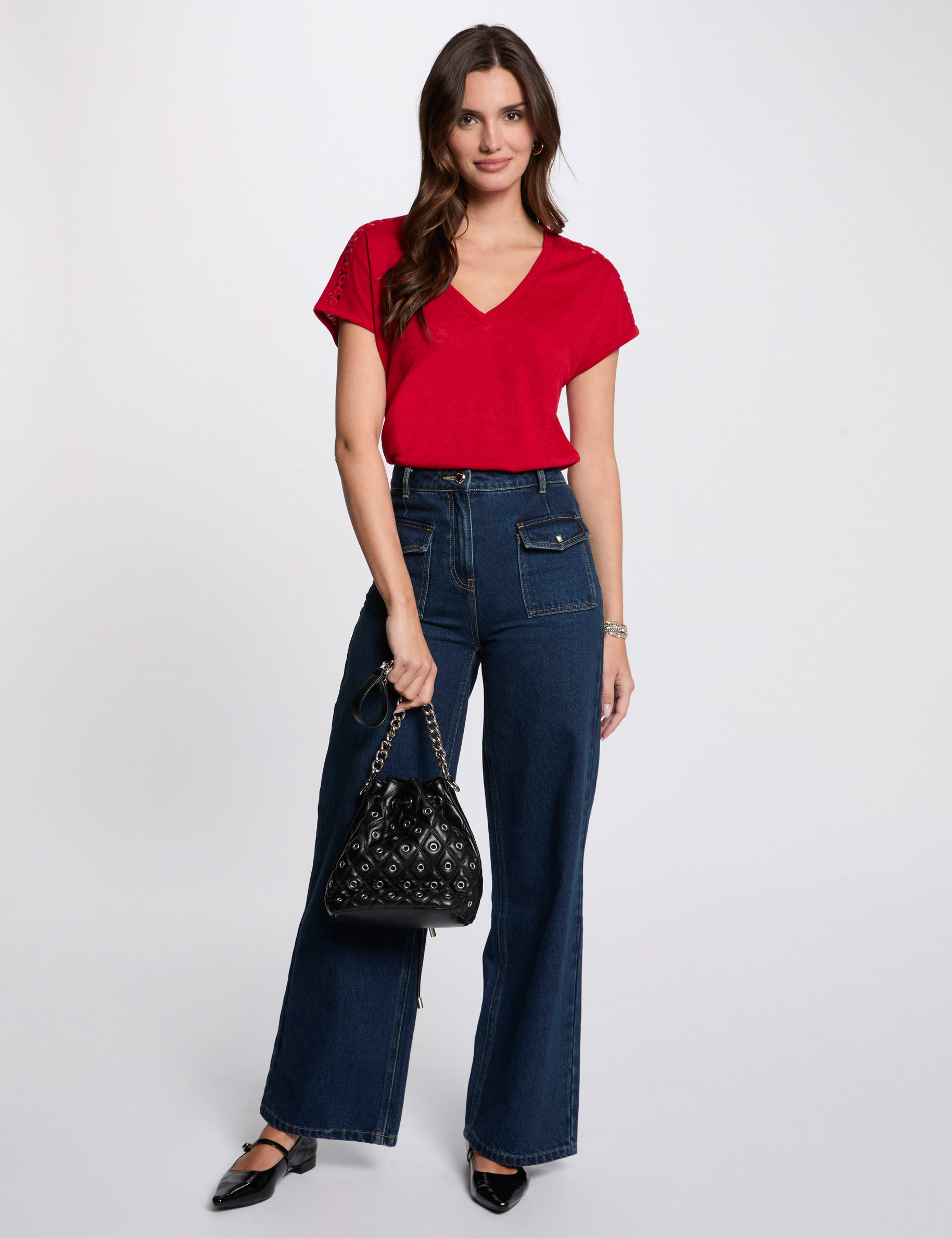 Short-sleeved t-shirt red women