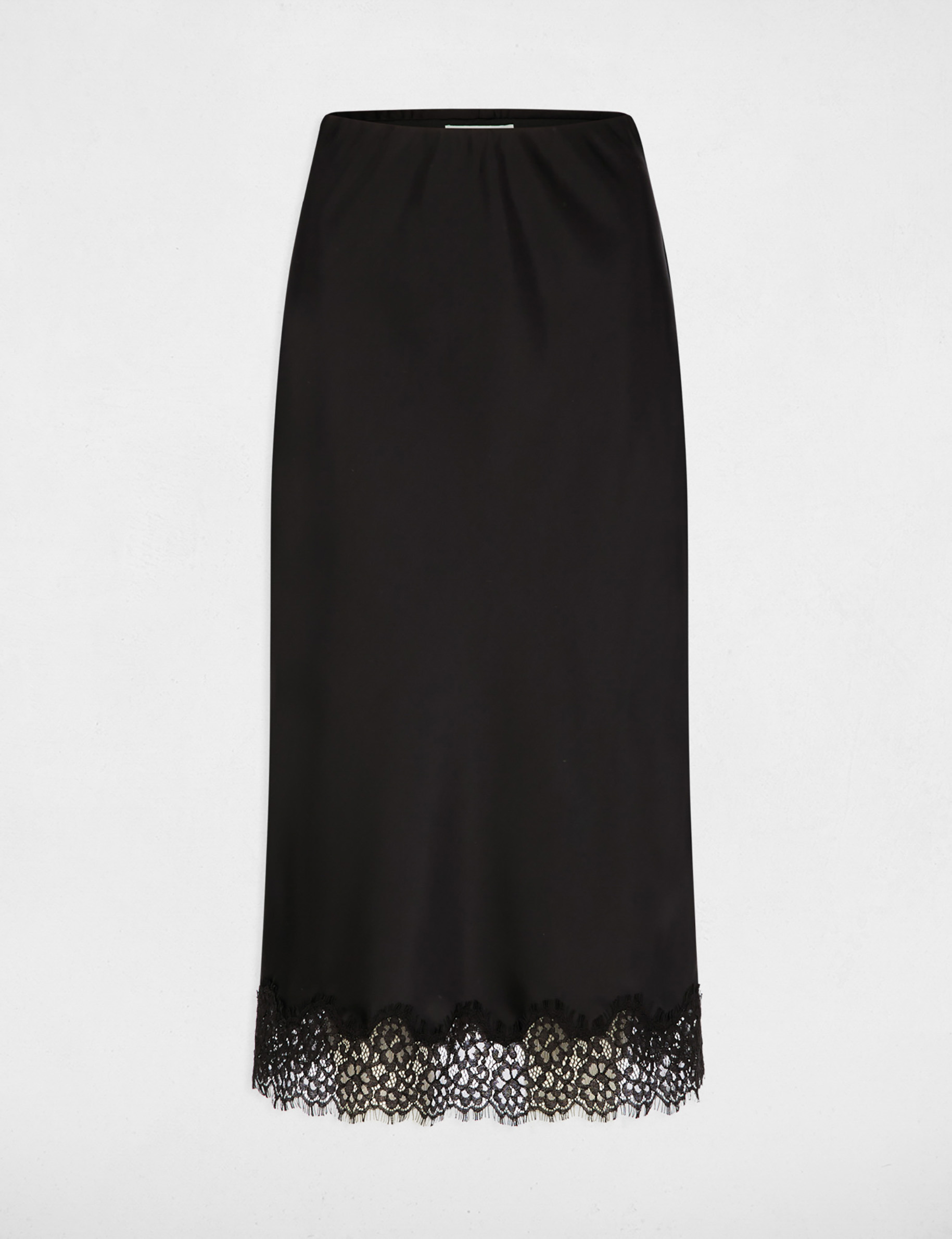 Long lace skirt black women