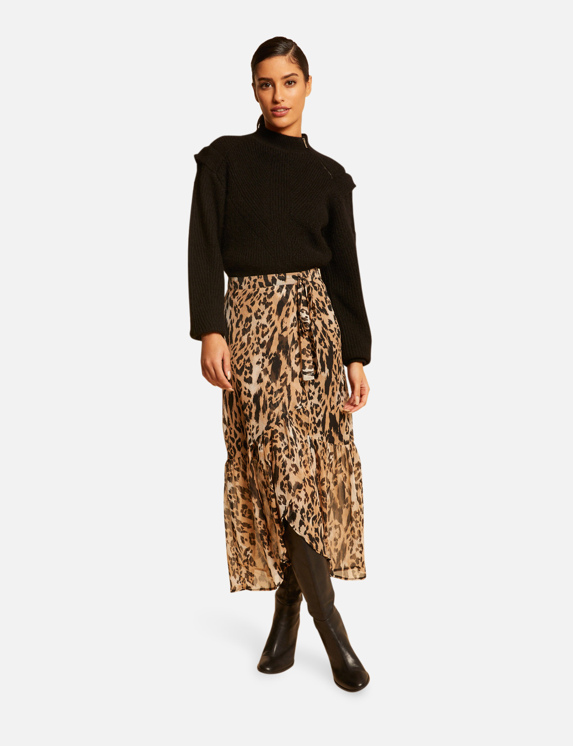 Printed maxi wrap skirt multico ladies' Printed maxi wrap skirt multico ladies'