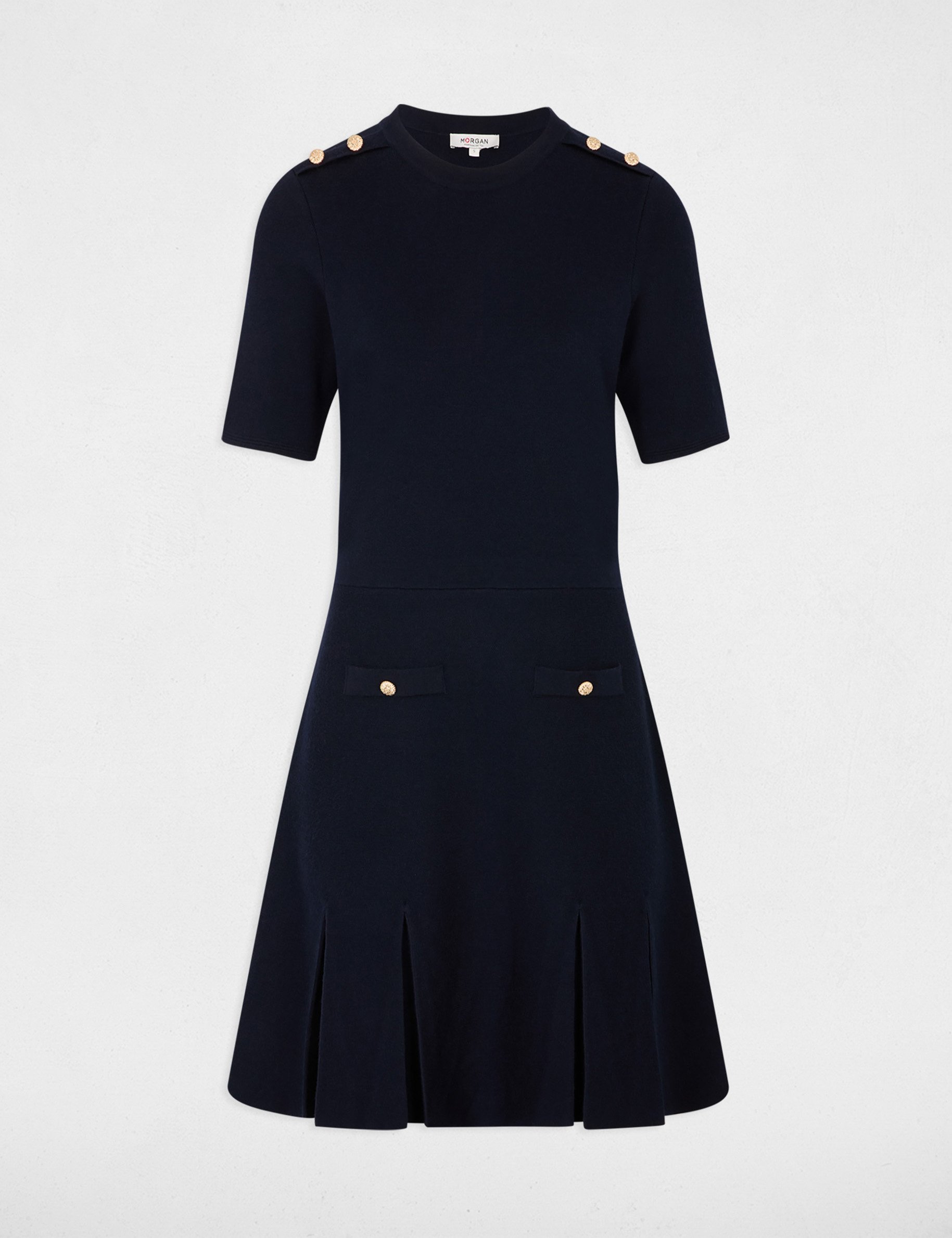 short trapeze dress navy blue women Short trapeze dress navy blue women