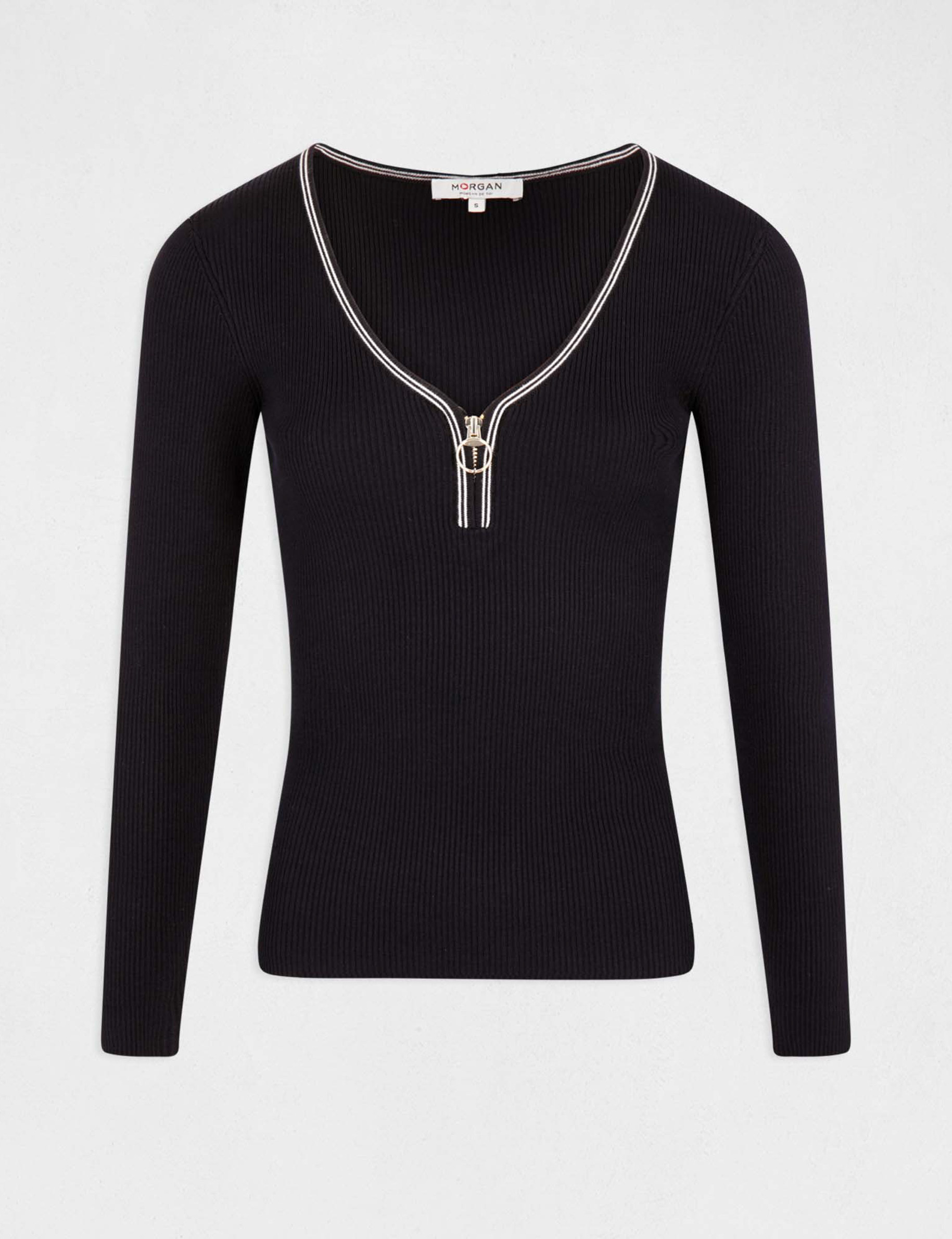 Long-sleeved jumper with V-neck navy ladies' Long-sleeved jumper with V-neck navy ladies'