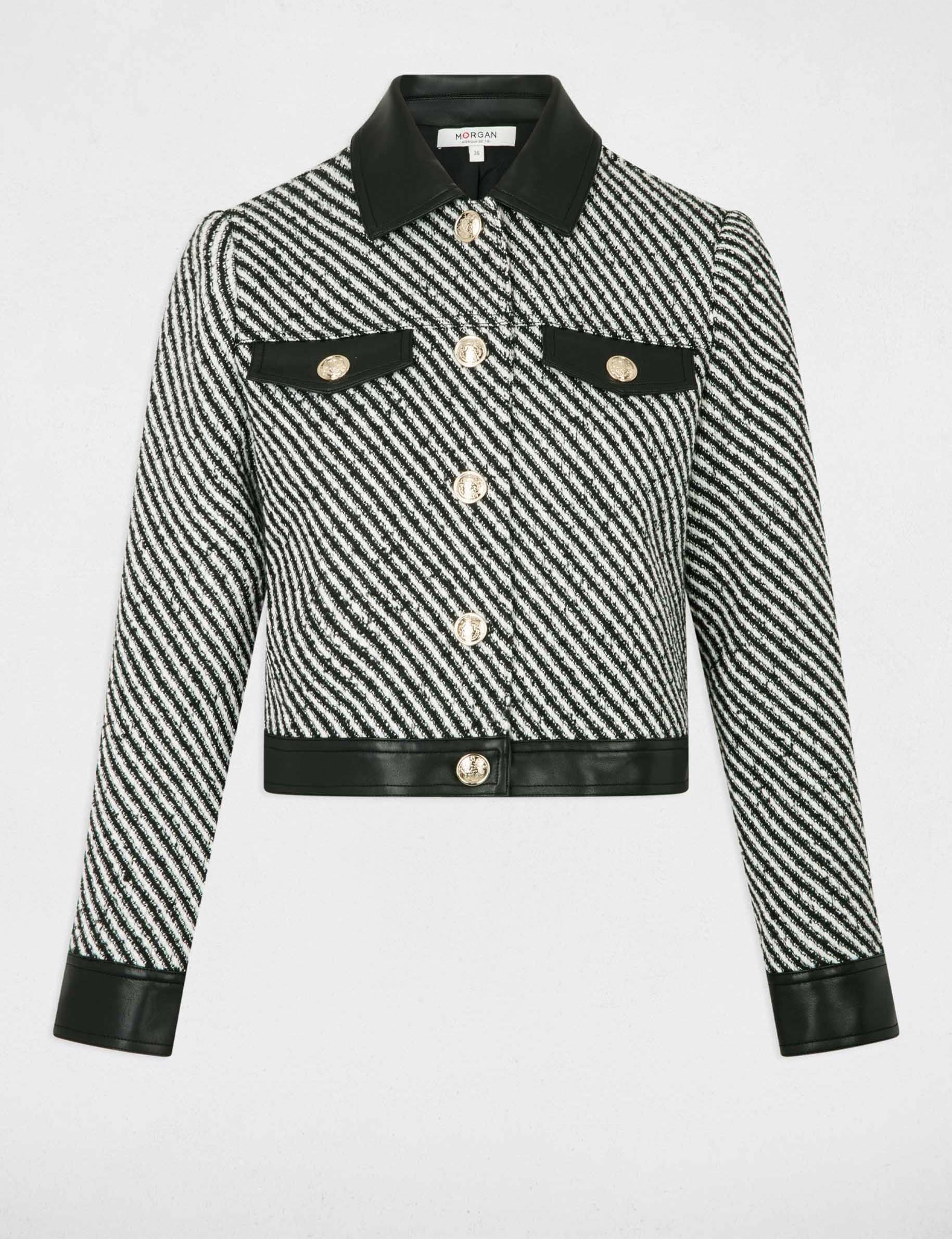 Fitted tweed jacket black women