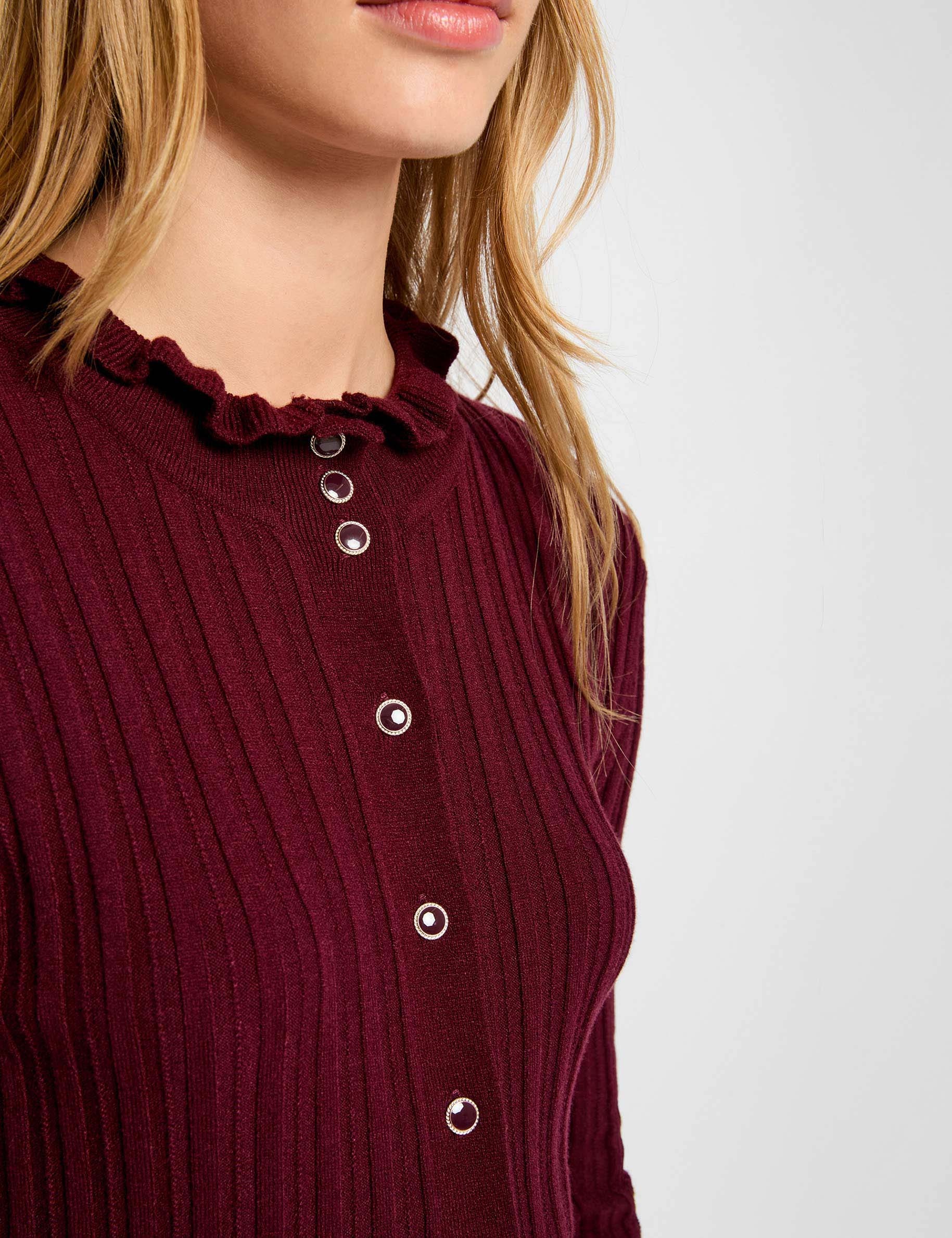 fitted high neck sweater plum women Fitted high neck sweater plum women